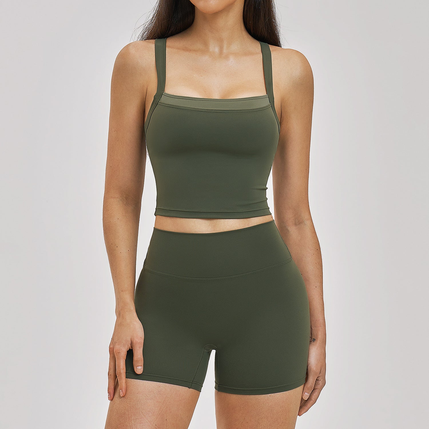 Women's beauty back sports bras with shorts yoga set