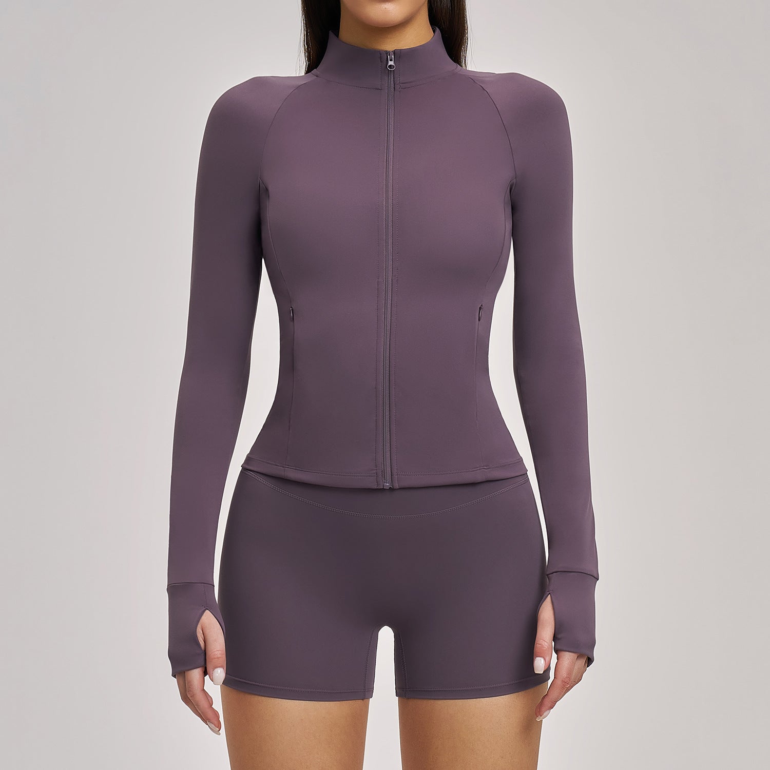 Quick-Drying Fitness Set Zip-Up Casual Jacket set