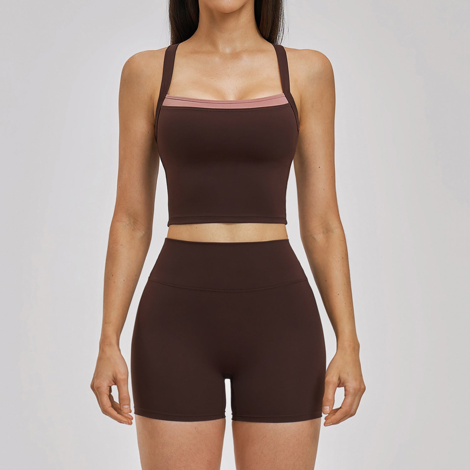 Women's beauty back sports bras with shorts yoga set