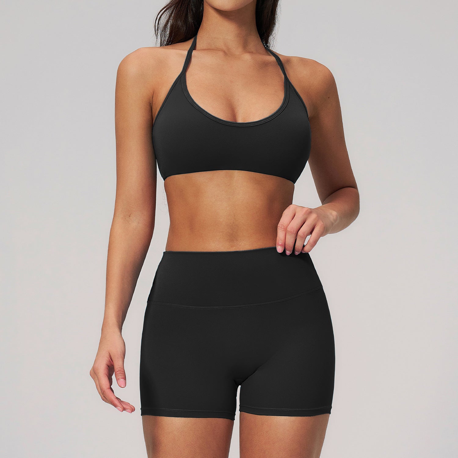 Breathable Yoga bras with shorts Set Stretchy Casual Yoga Outfit