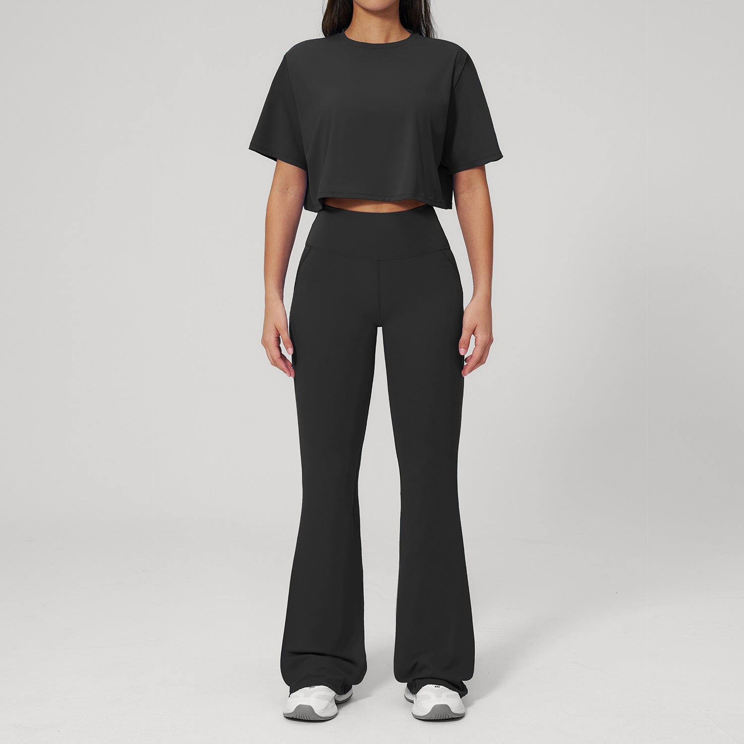 Quick-Drying Short-Sleeve with Compression Leggings Set High-Intensity Workout Gear