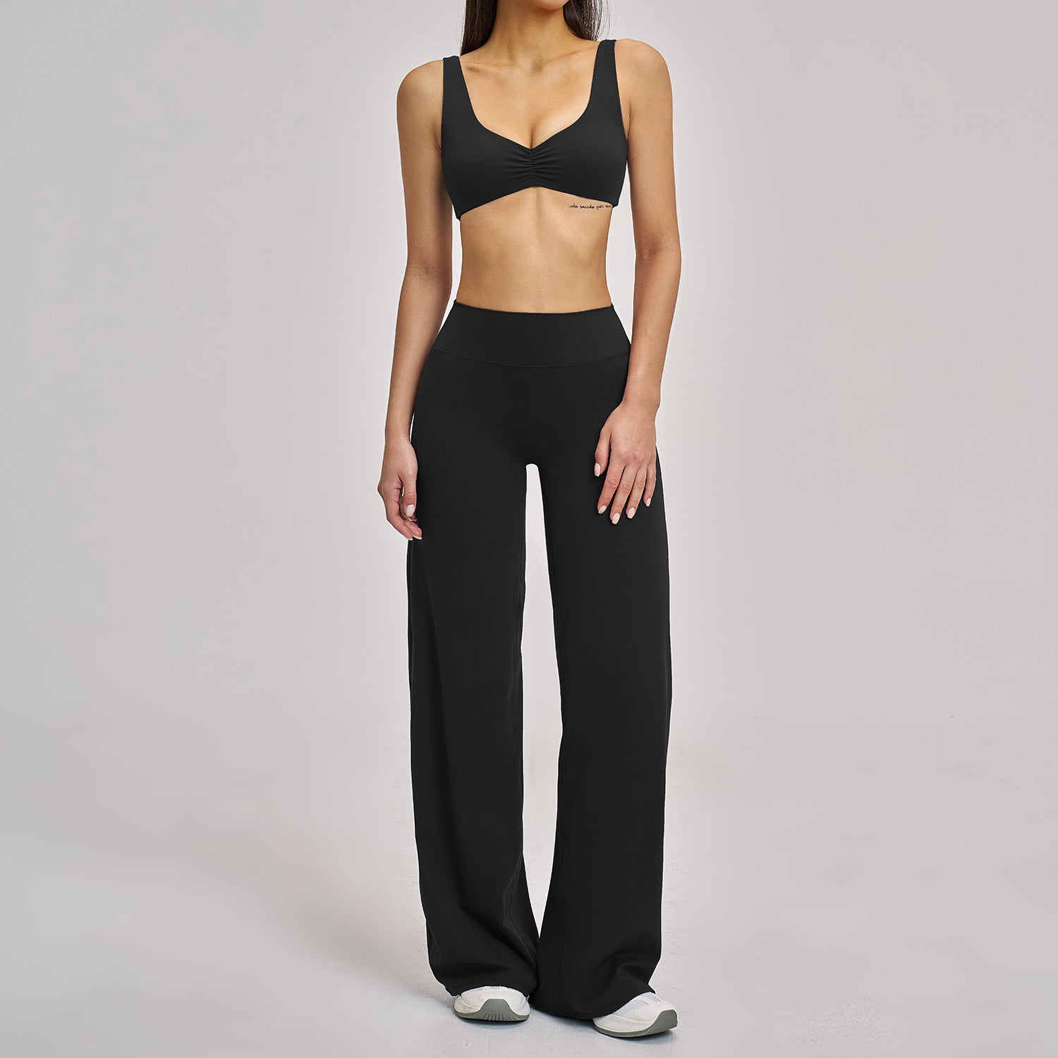 Athletic Wide-Leg Fitness Set Outdoor Casual Sportswear