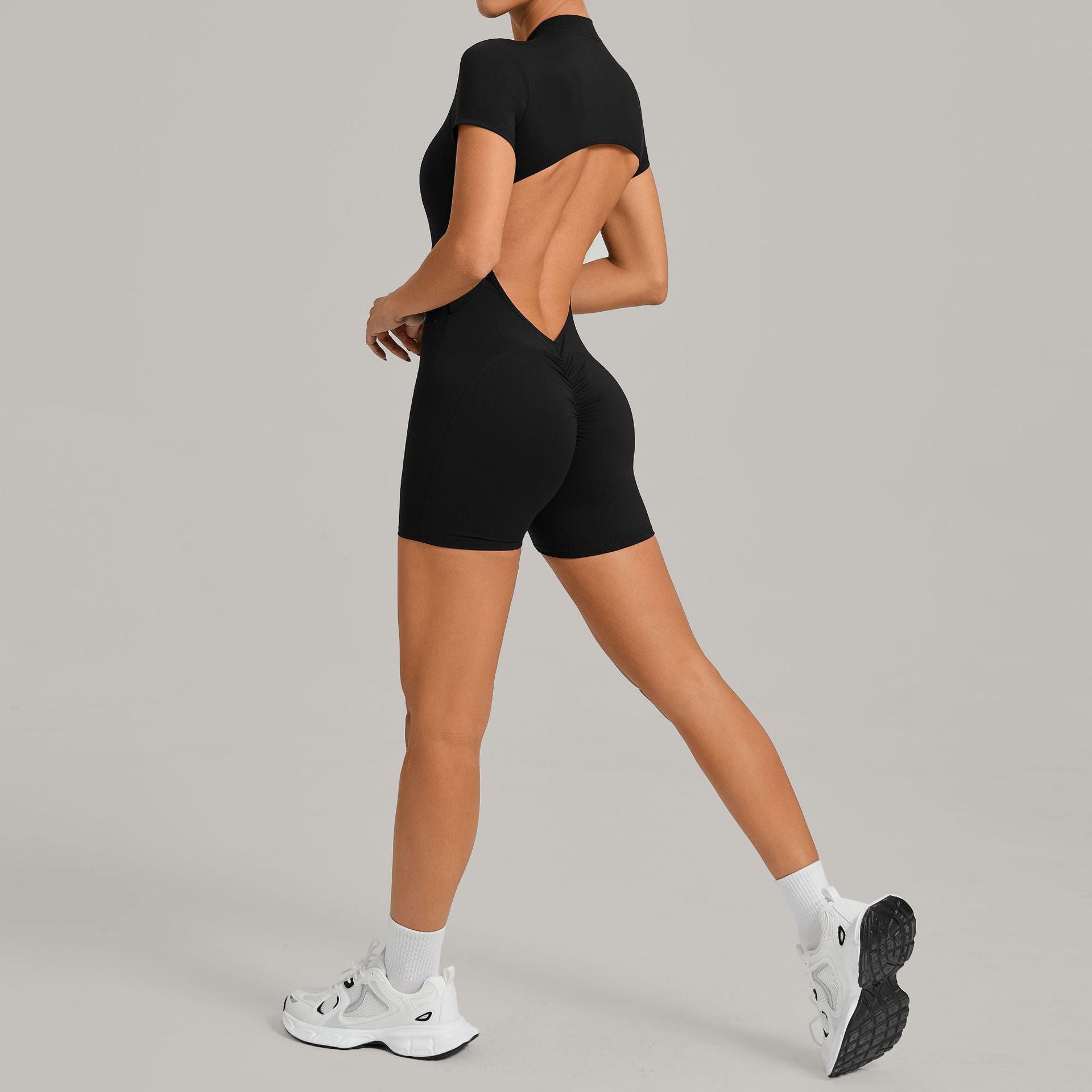 Butt-Lifting Athletic Jumpsuit Backless One-Piece Yoga Fitness Bodysuit