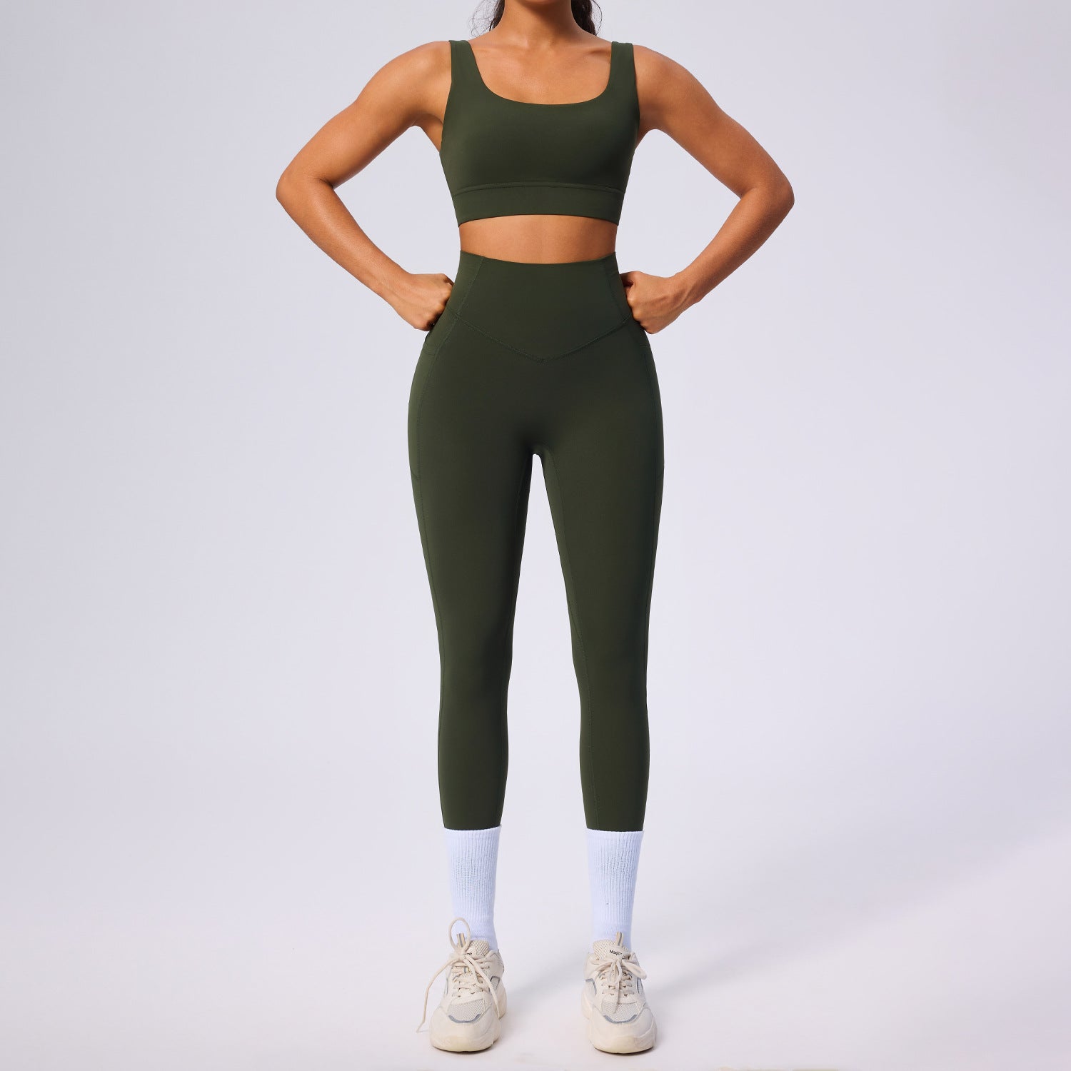 Women's new fitness quick-drying sports bras set