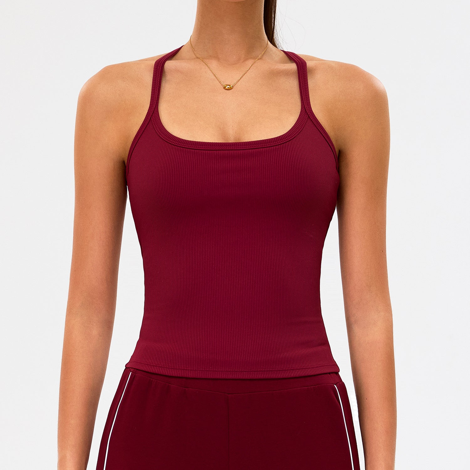 Quick-Drying Yoga Top with Stylish Back Design