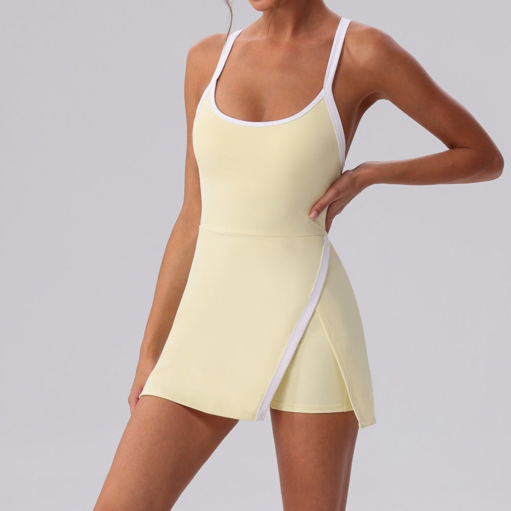 Slimming Anti-Exposure Camisole Tennis Dress