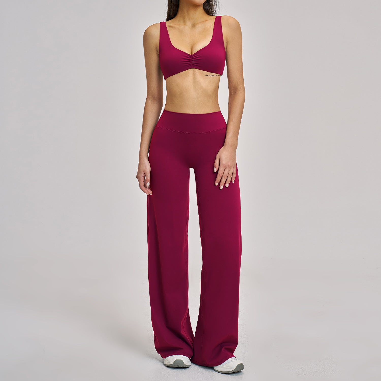 Athletic Wide-Leg Fitness Set Outdoor Casual Sportswear