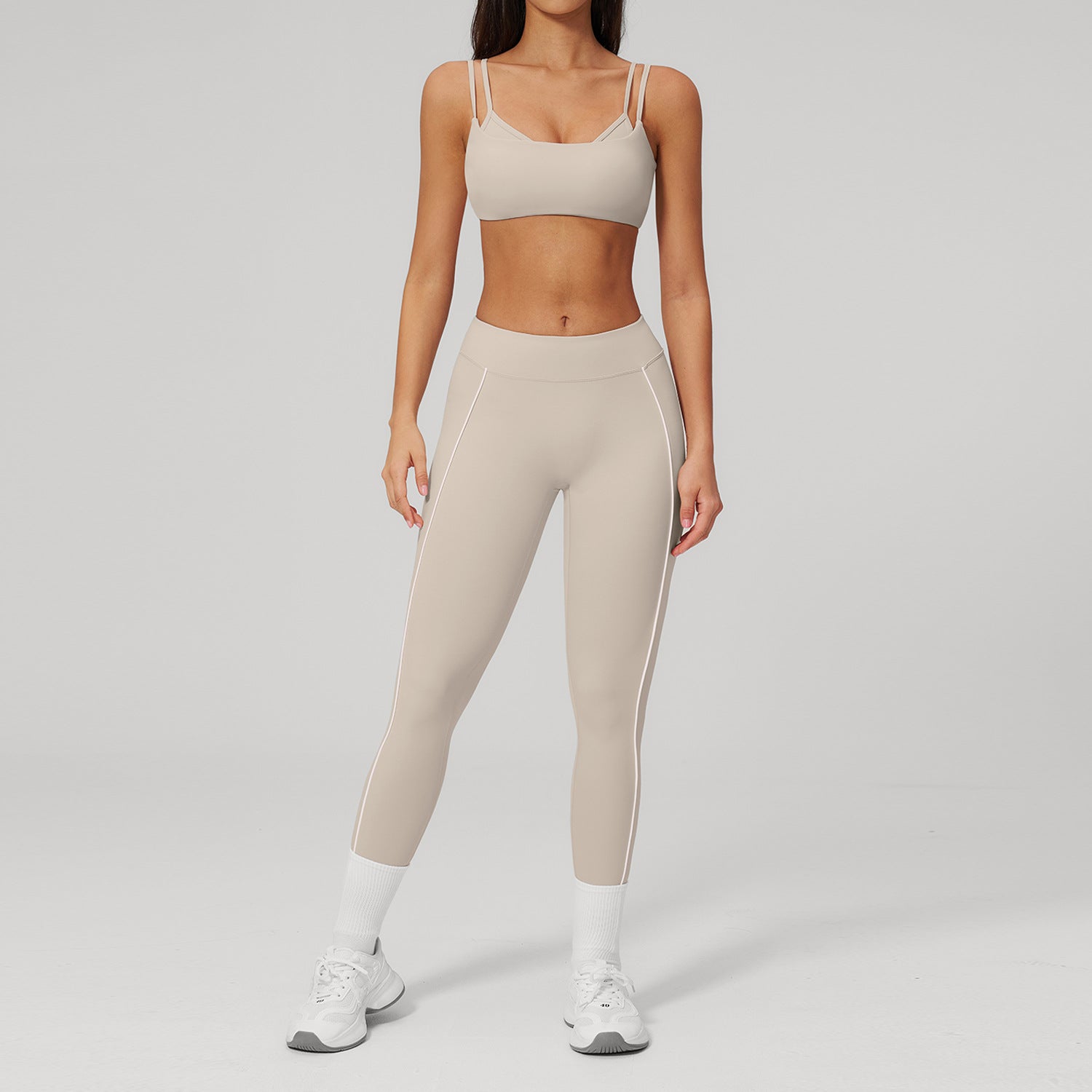 Women's wholesale sports bras with leggings set casual gymwear