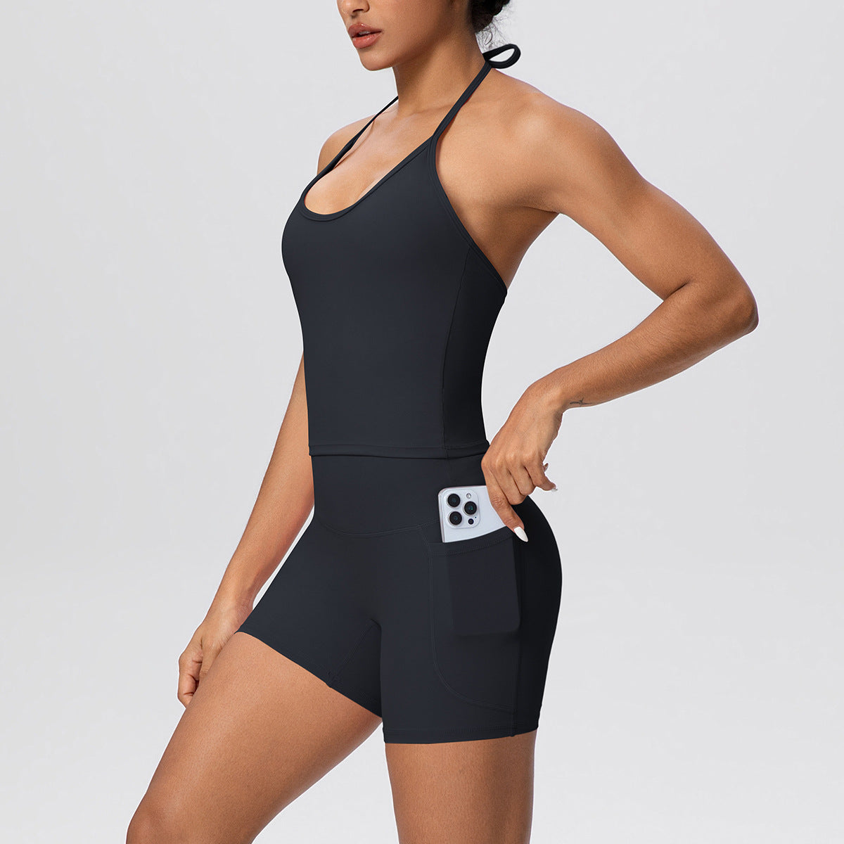 Women's soft farbic  bras with shorts yoga set