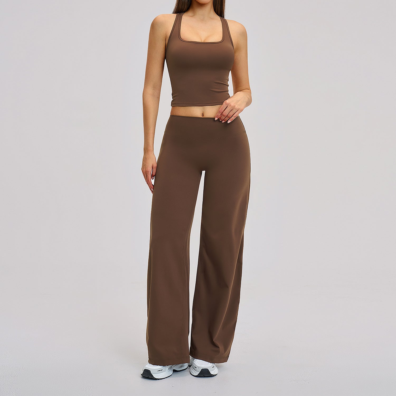 Wholesale high waist pant fitness Matching yoga set