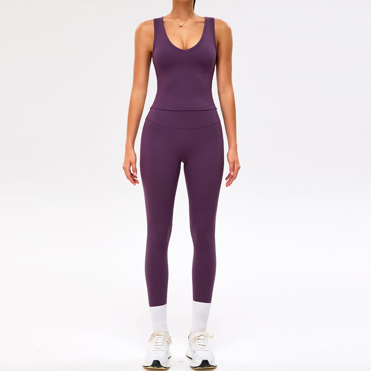 Quick-drying high waist leggings with bras yoga set