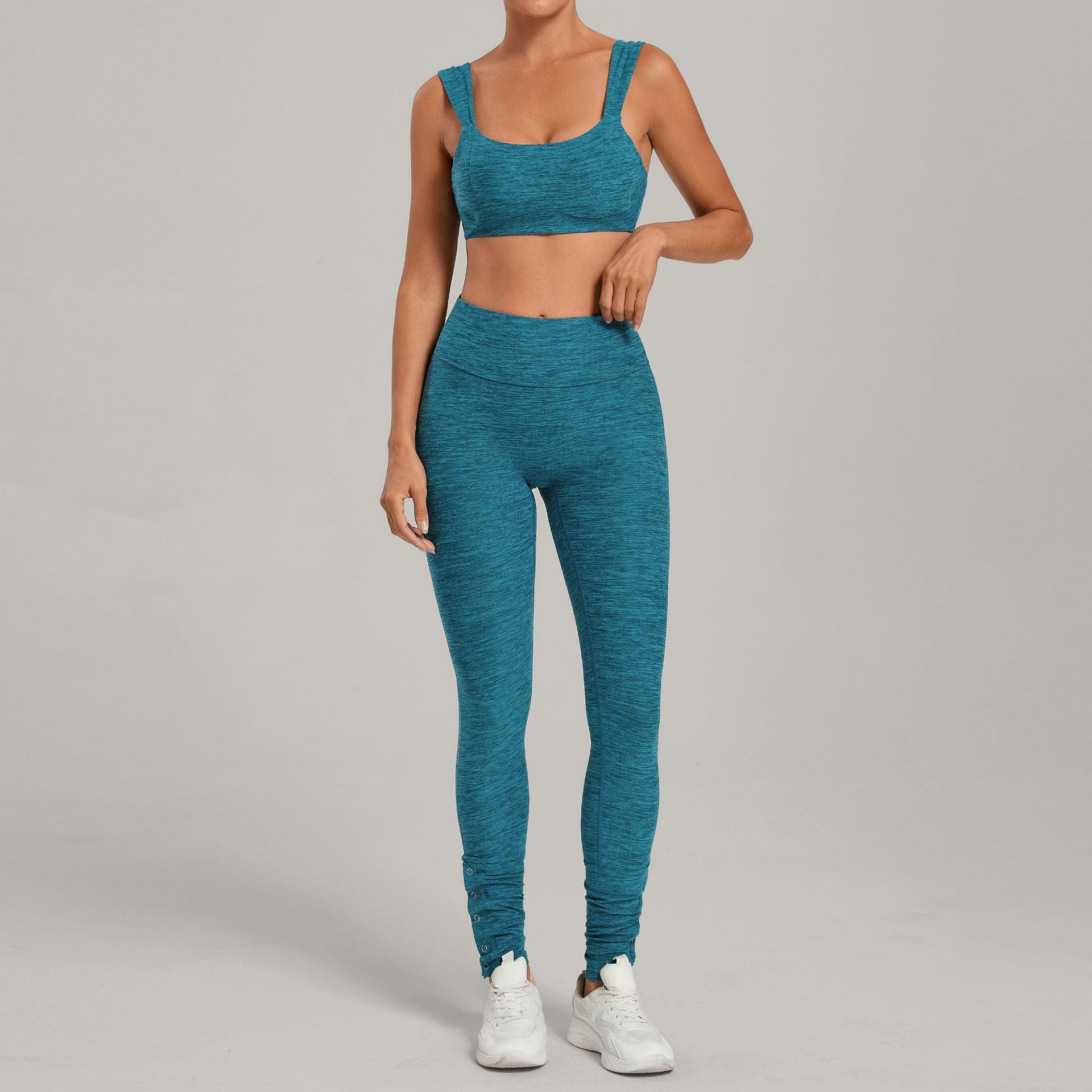 Adjustable-Strap Sports Fitness Set Casual Two-Piece Athletic Outfit