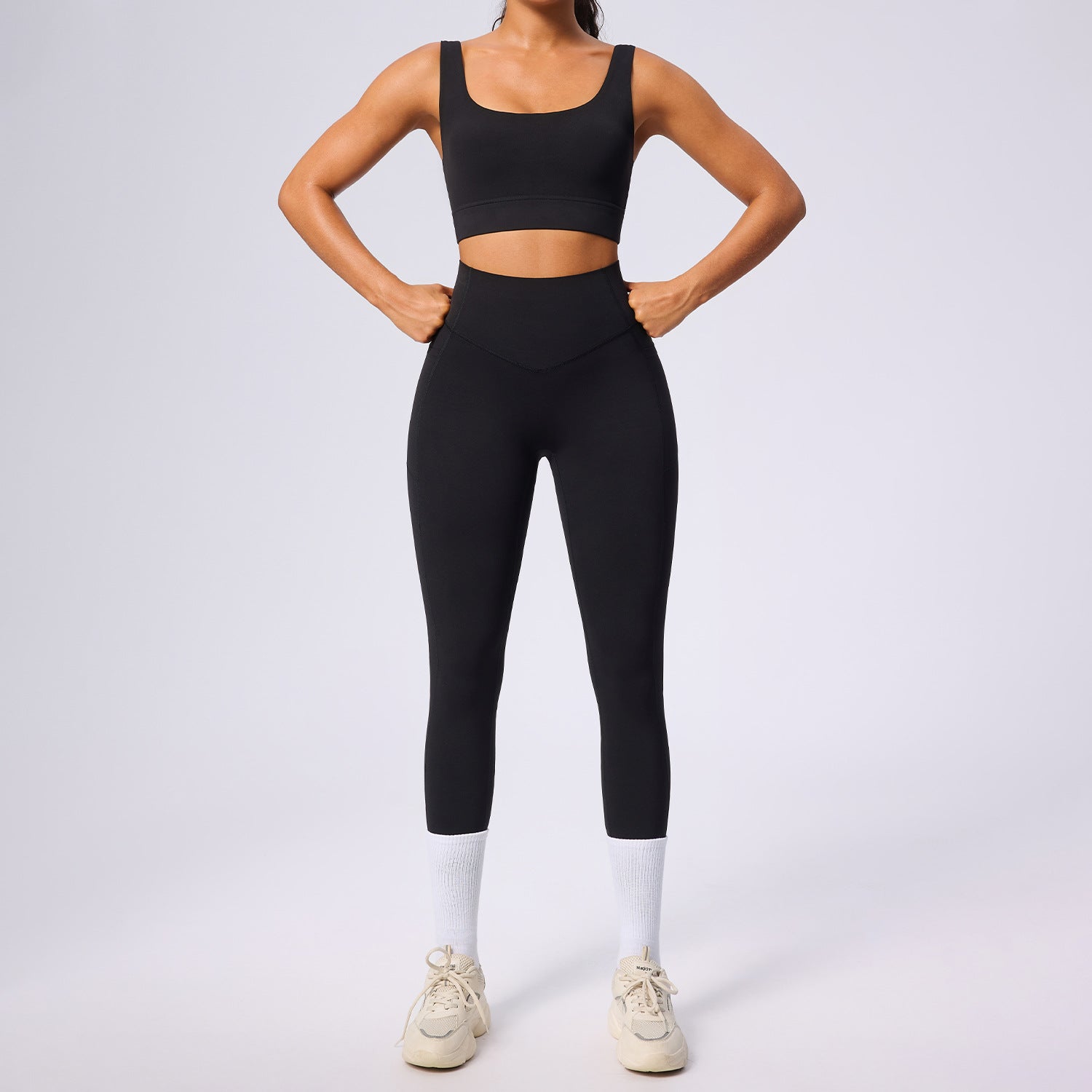 Women's new fitness quick-drying sports bras set