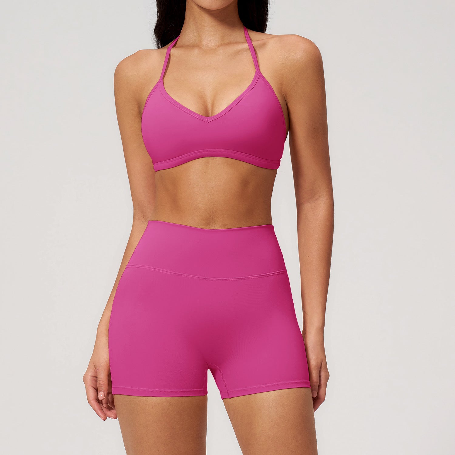Women's new sports bras with shorts fitness yoga set