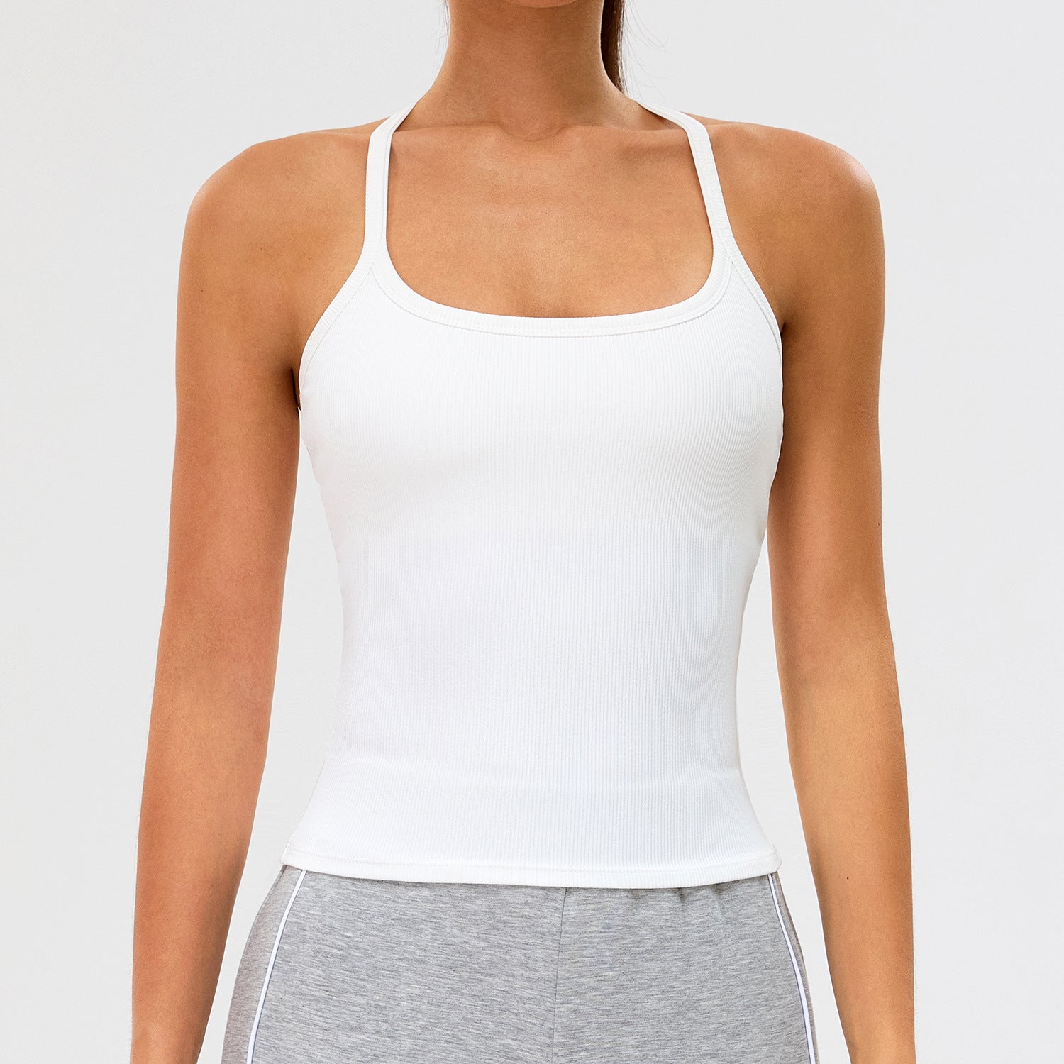 Quick-Drying Yoga Top with Stylish Back Design