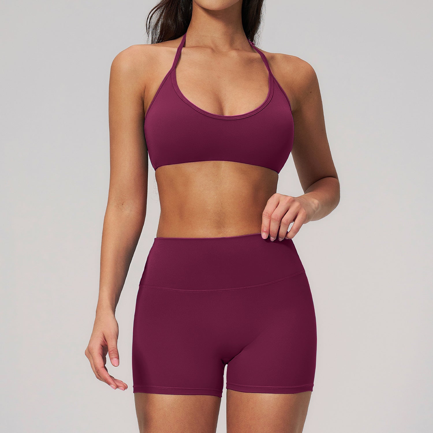 Breathable Yoga bras with shorts Set Stretchy Casual Yoga Outfit