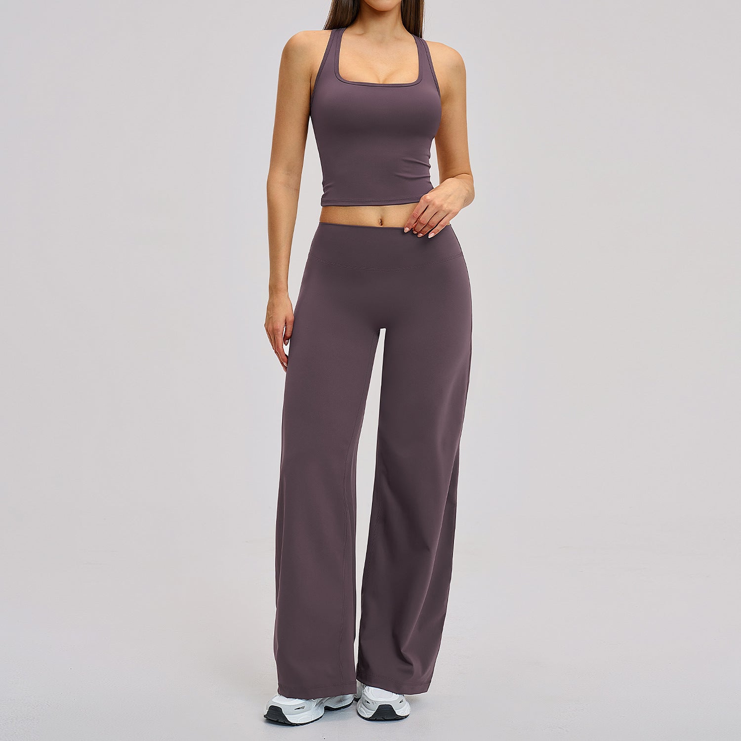 Wholesale high waist pant fitness Matching yoga set