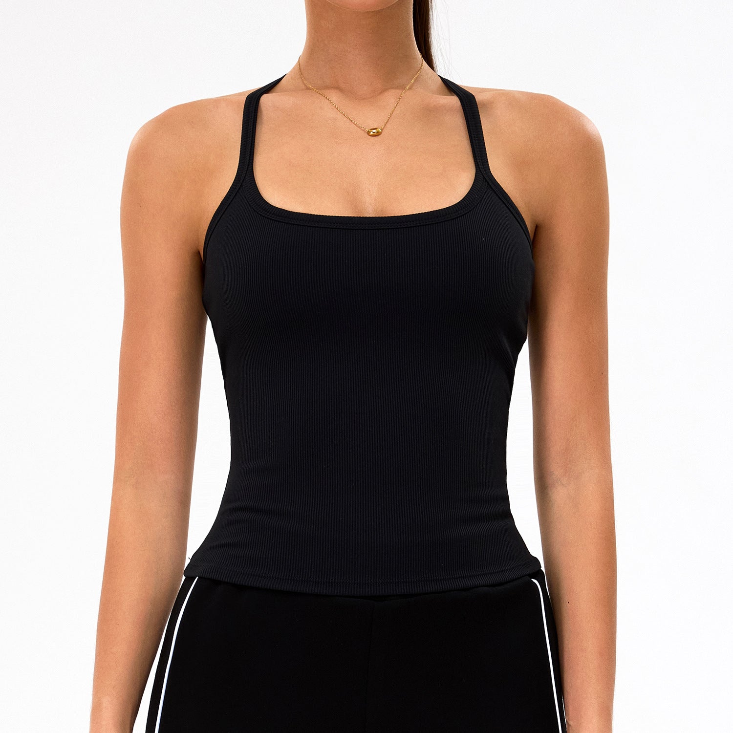 Quick-Drying Yoga Top with Stylish Back Design