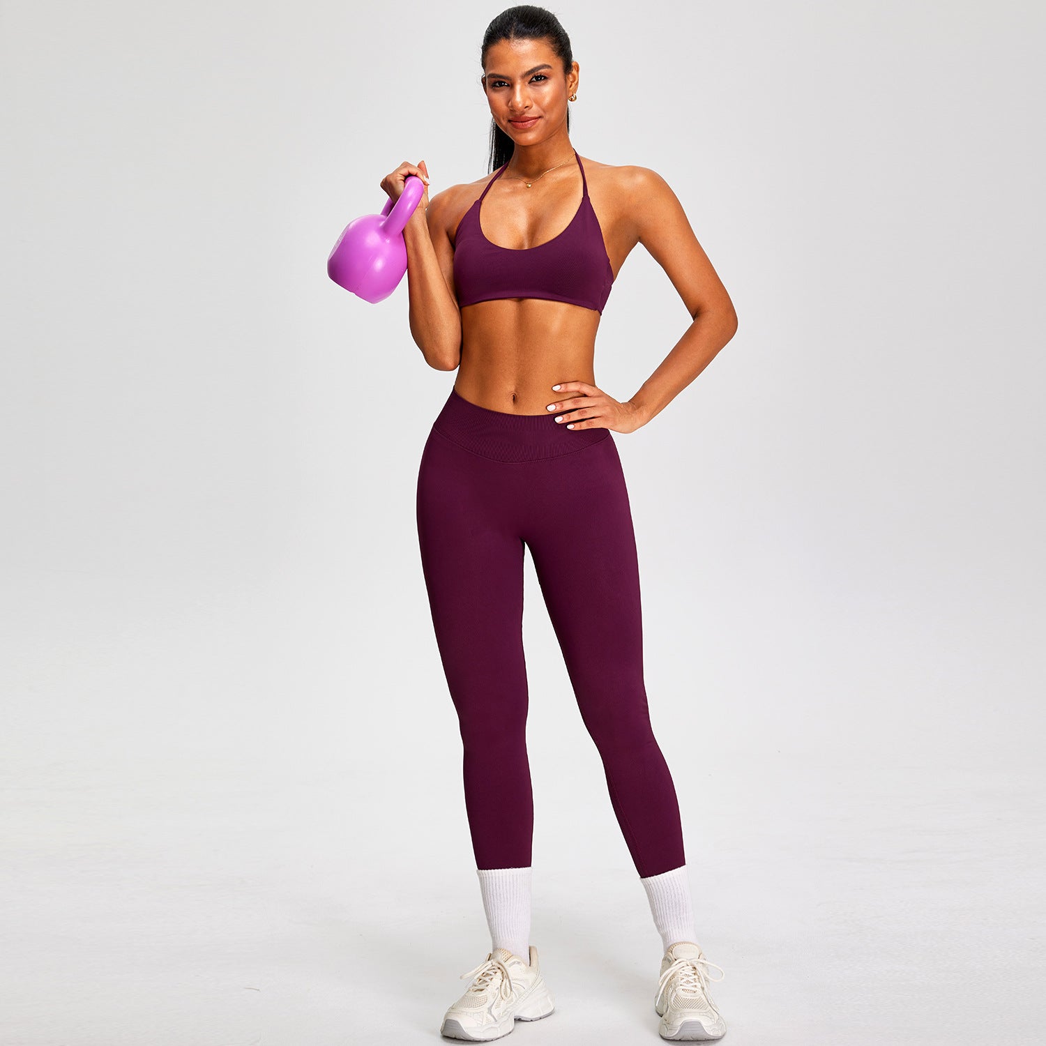 New Seamless Bra Set with High-Elastic, Butt-Lifting, Quick-Drying Yoga Leggings