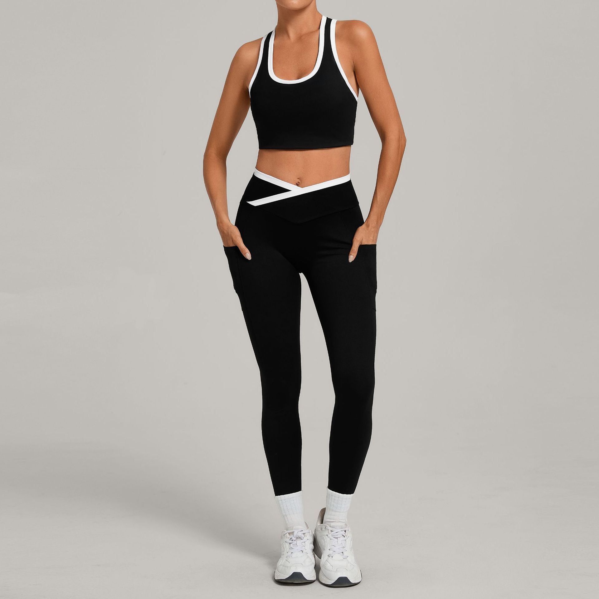 Wholesale casual sports bras with leggings fitness suit