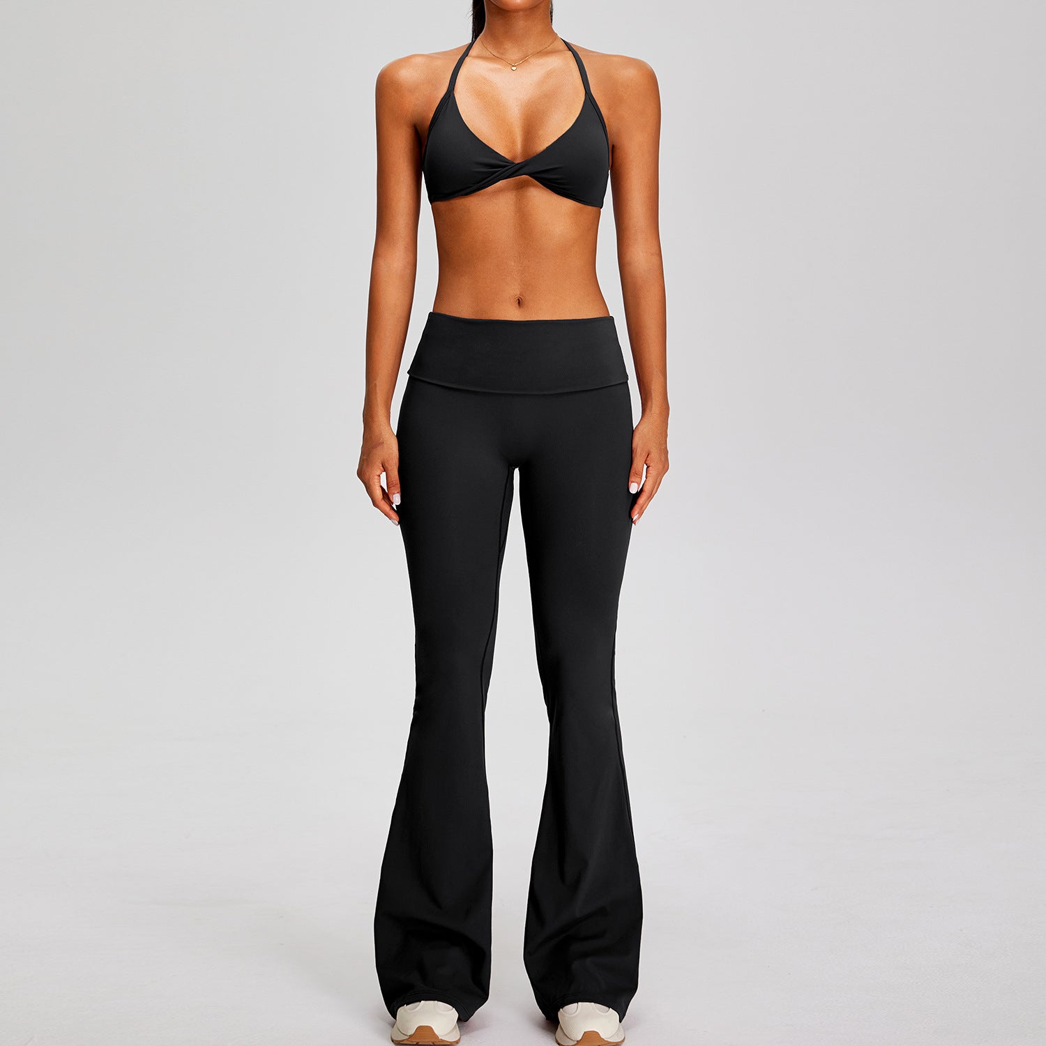 New Style Quick-Drying bras with Form-Fitting flares Yoga Set