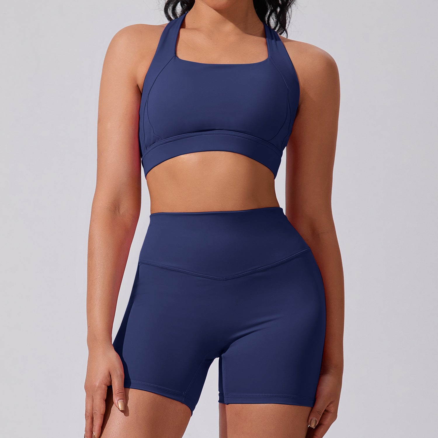 Women's wholesale sports bras with shorts yoga set