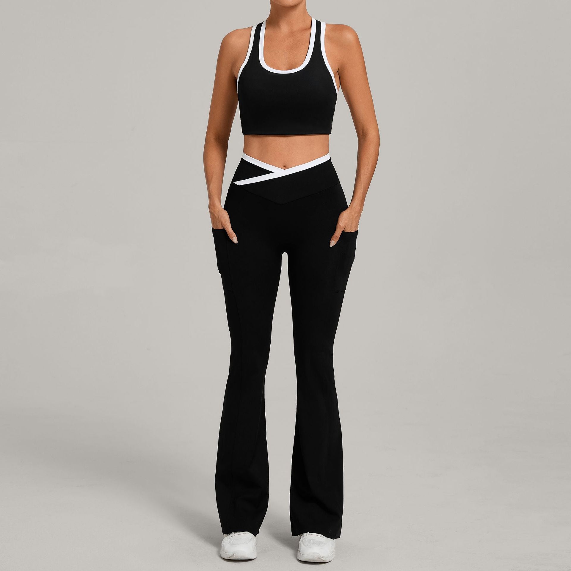 Women's hot-selling sports bras with flare pannt set