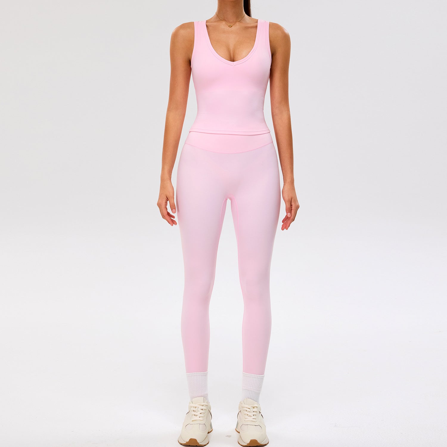 Quick-drying high waist leggings with bras yoga set
