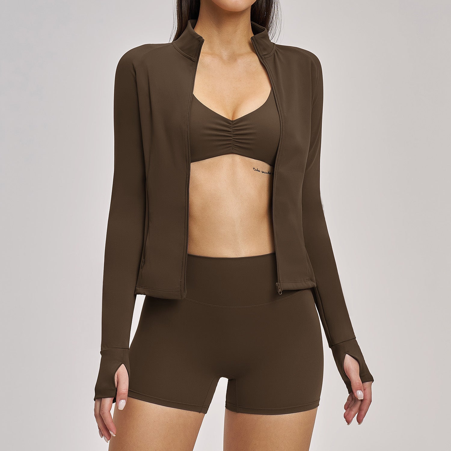 Women's Casual Fitness Set 3-Piece Outdoor Running Sports Outfit