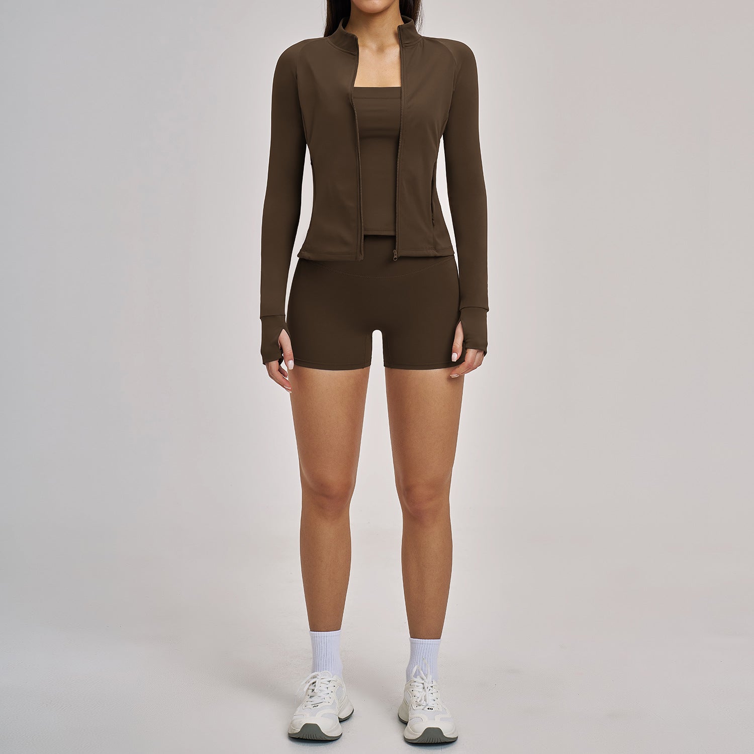 Women's Casual Fitness Set 3-Piece Outdoor Running Sports Outfit