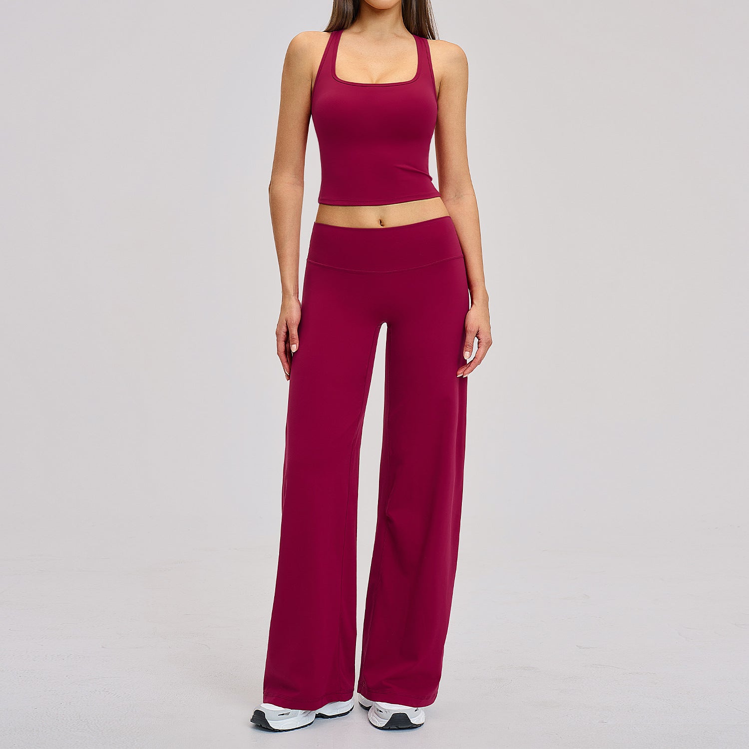 Wholesale high waist pant fitness Matching yoga set