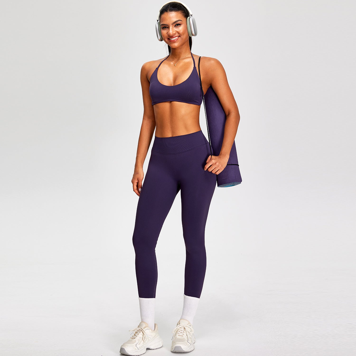 New Seamless Bra Set with High-Elastic, Butt-Lifting, Quick-Drying Yoga Leggings