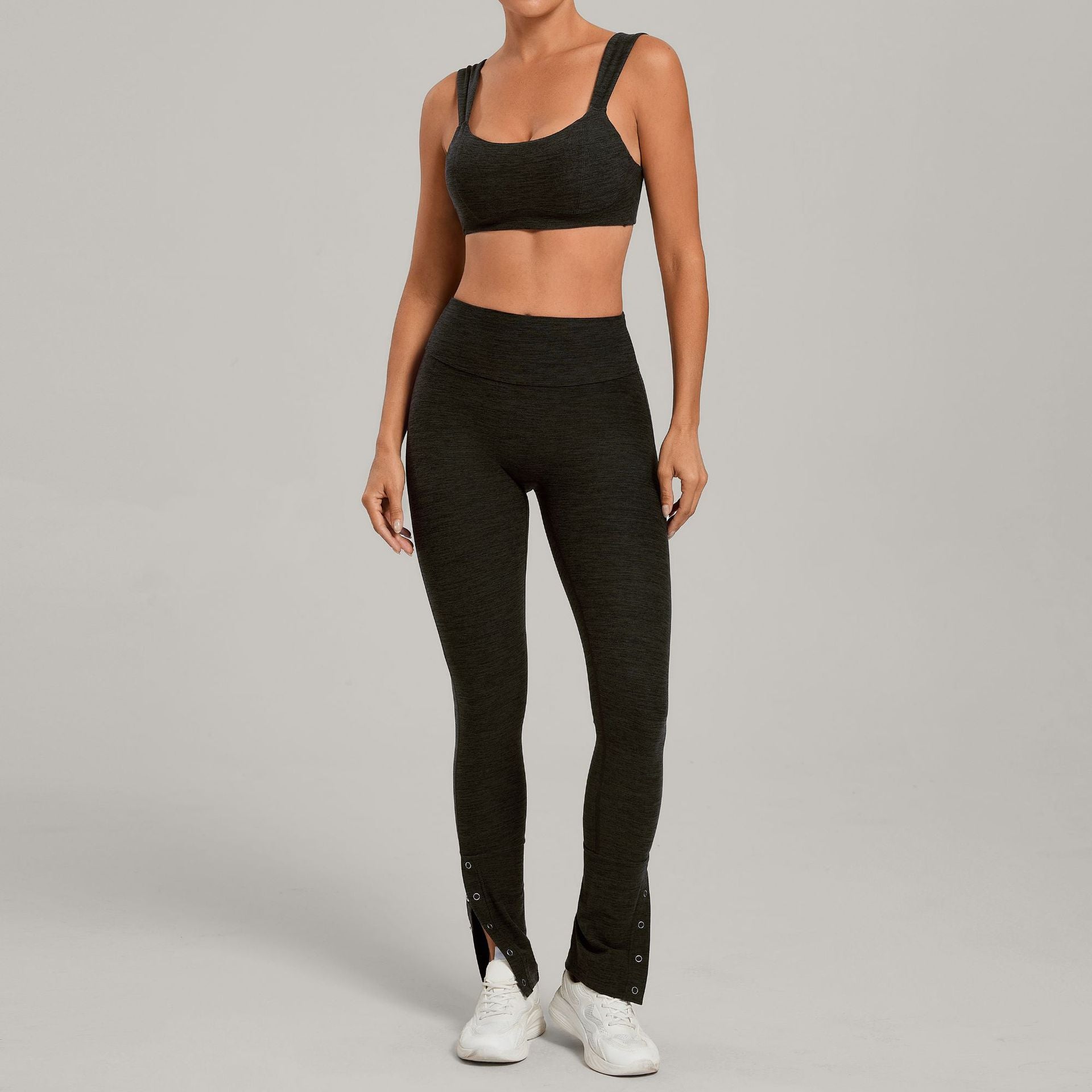 Adjustable-Strap Sports Fitness Set Casual Two-Piece Athletic Outfit