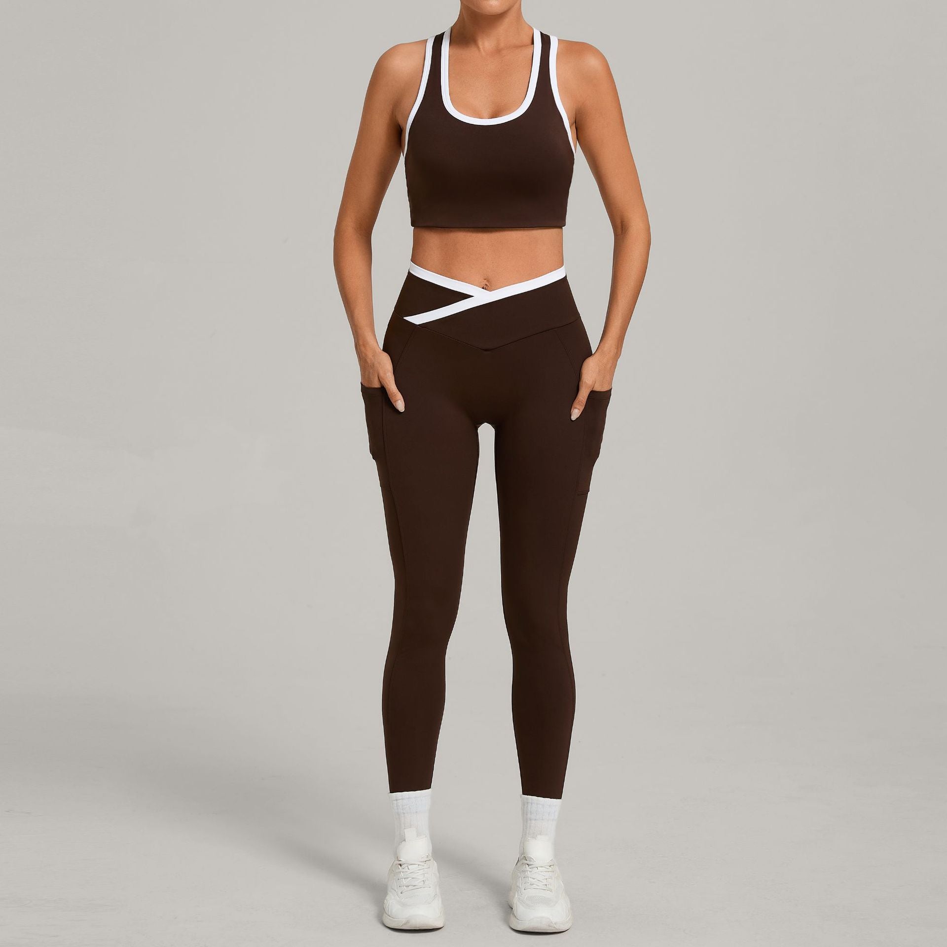 Wholesale casual sports bras with leggings fitness suit