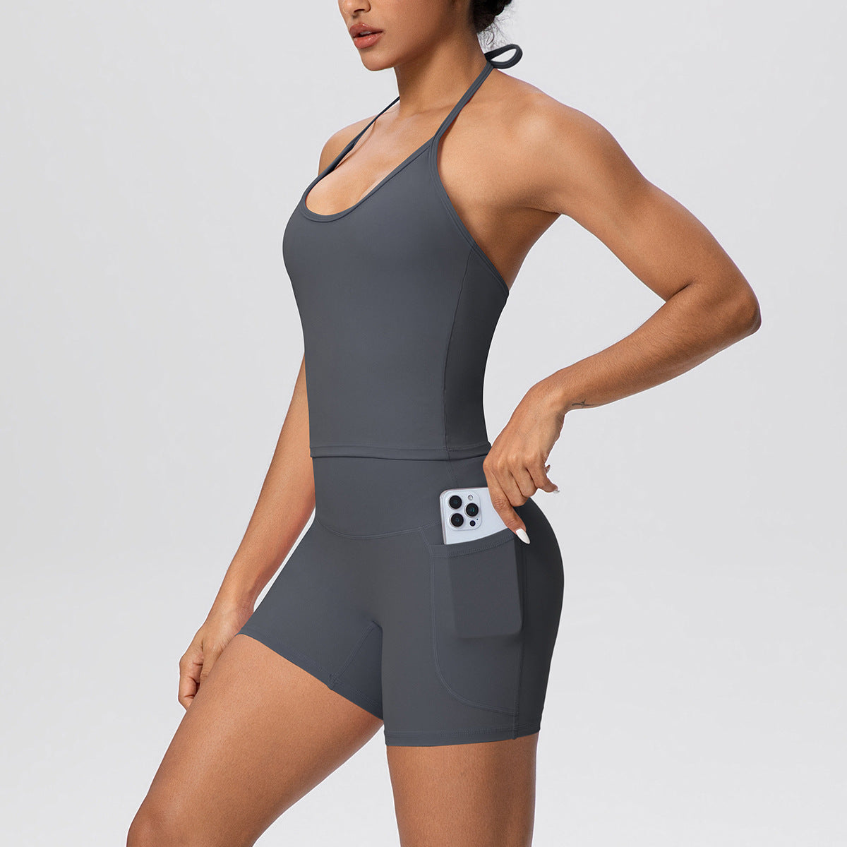 Women's soft farbic  bras with shorts yoga set