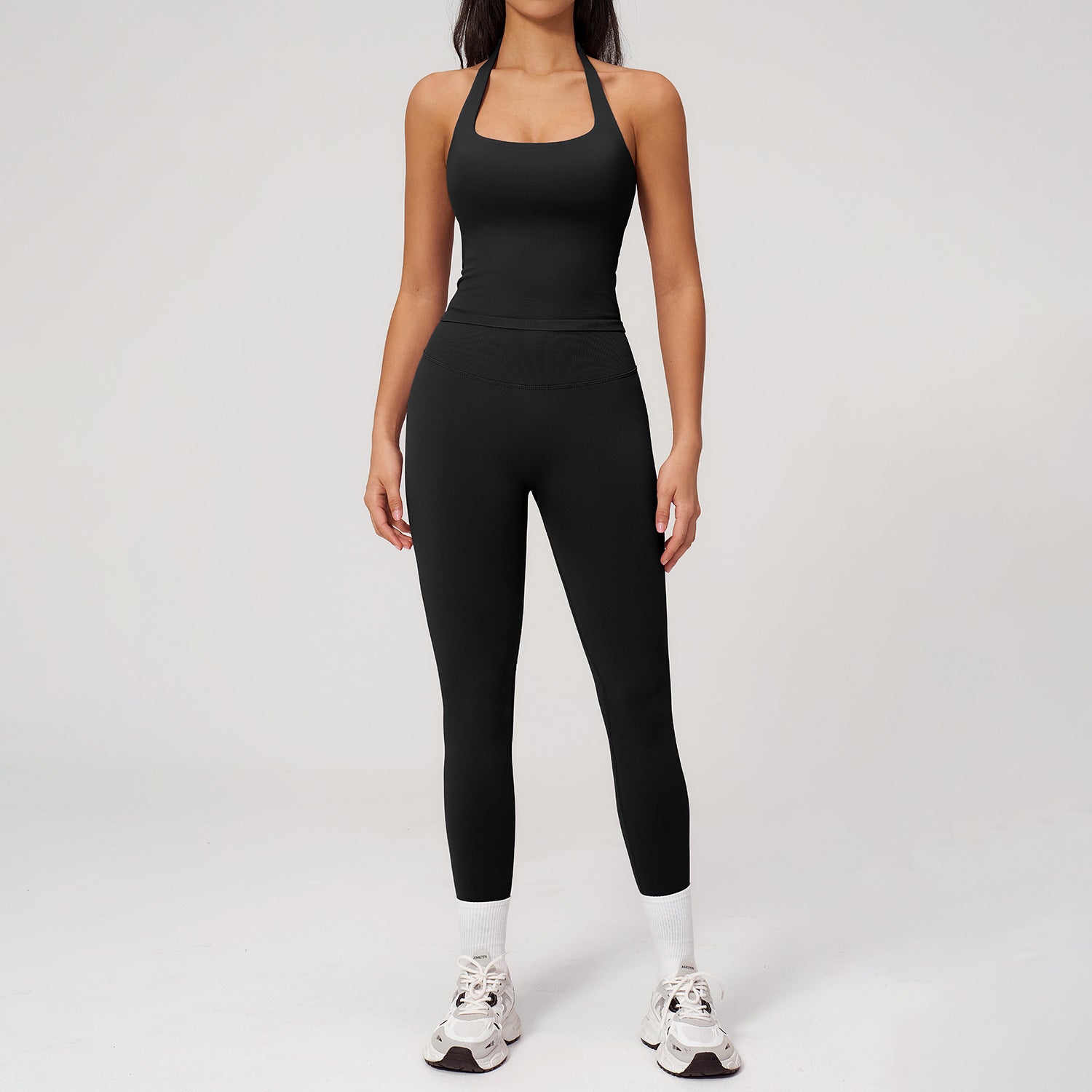 High-Elasticity Quick-Drying Sports Vest with Leggings Set