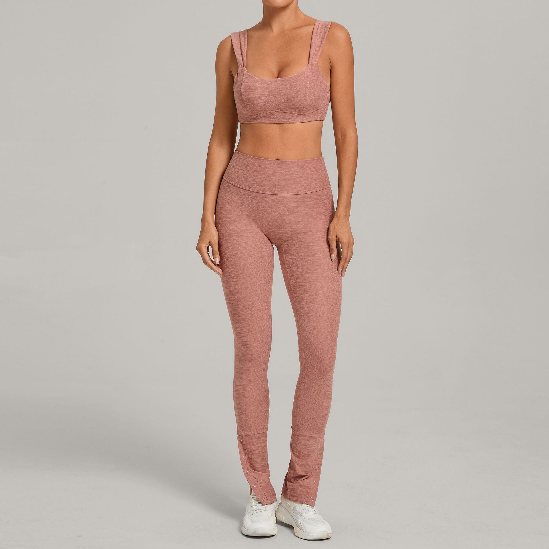 Adjustable-Strap Sports Fitness Set Casual Two-Piece Athletic Outfit
