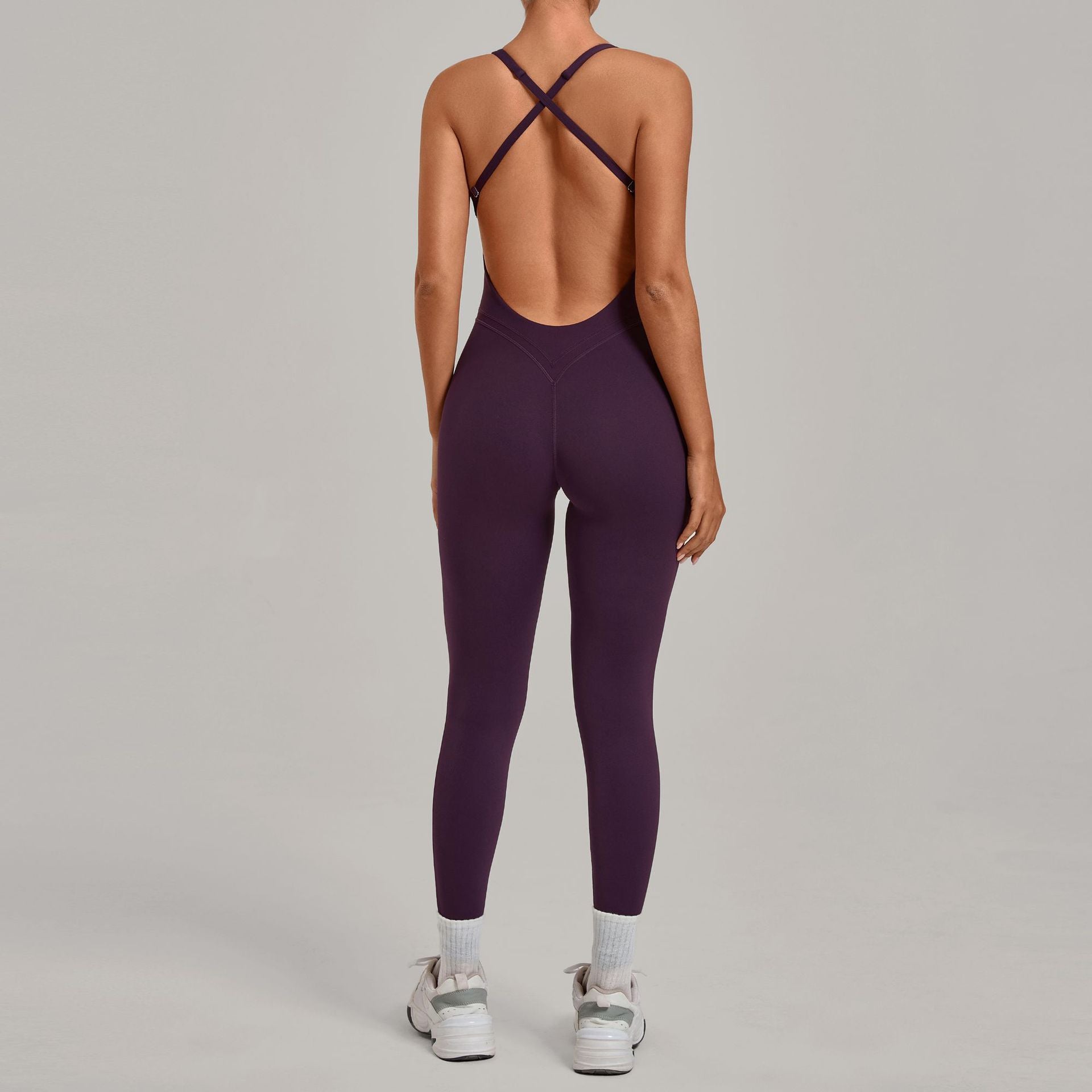 Women's Cross-Back Design Butt-Lifting Yoga Jumpsuit