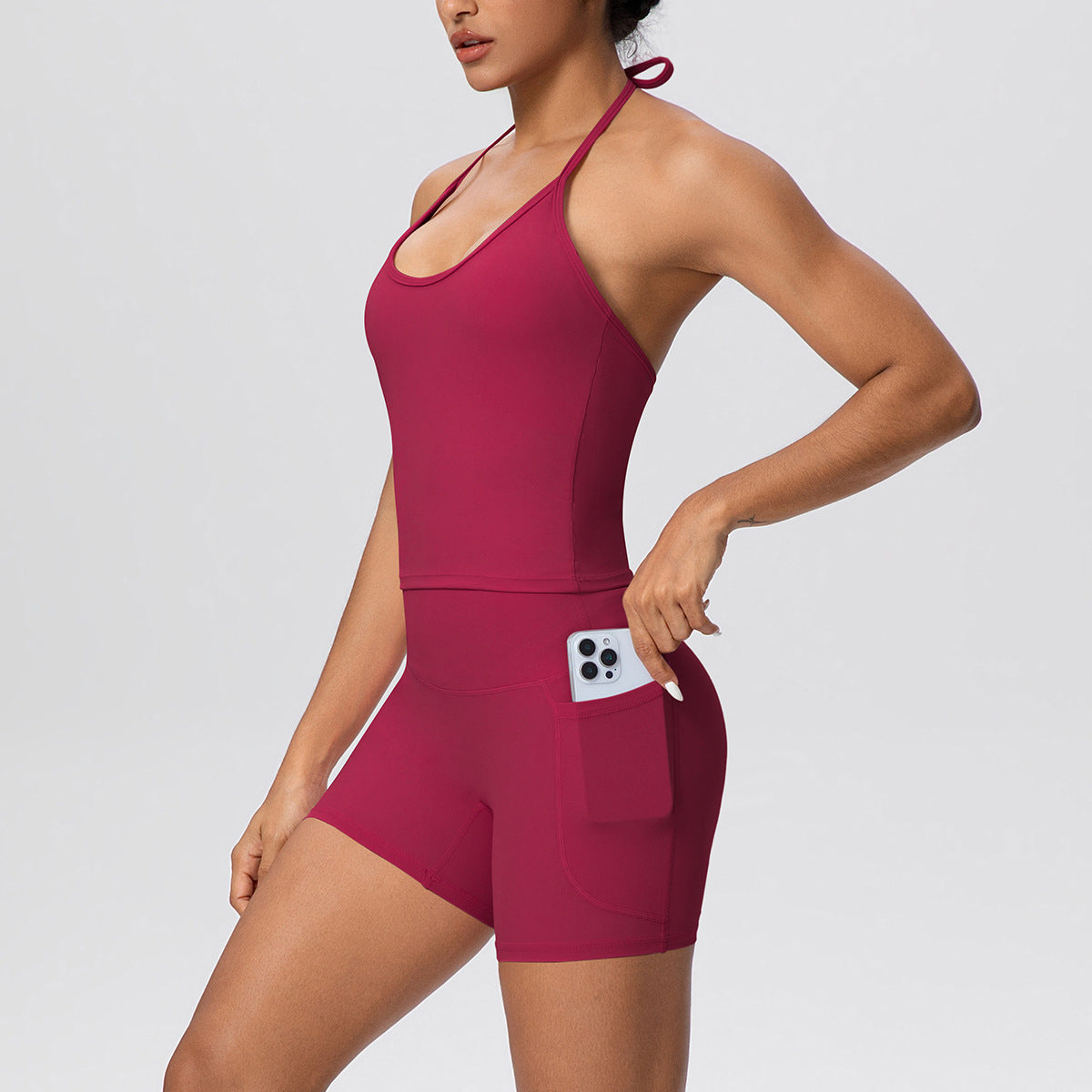 Women's soft farbic  bras with shorts yoga set