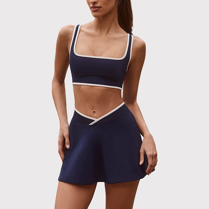 Beautiful new sports bras with skirts fitness yoga set