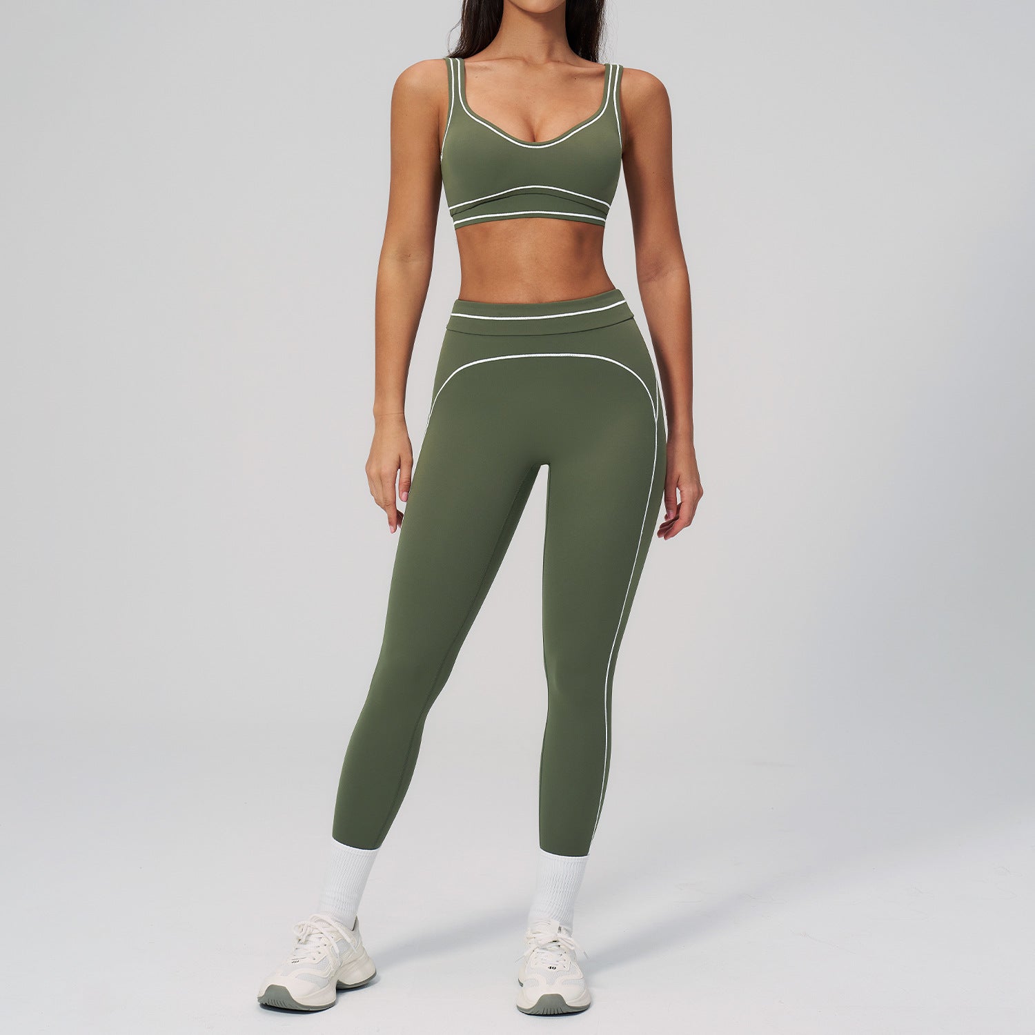 Women's hot selling sports bras with leggings fitness yoga set