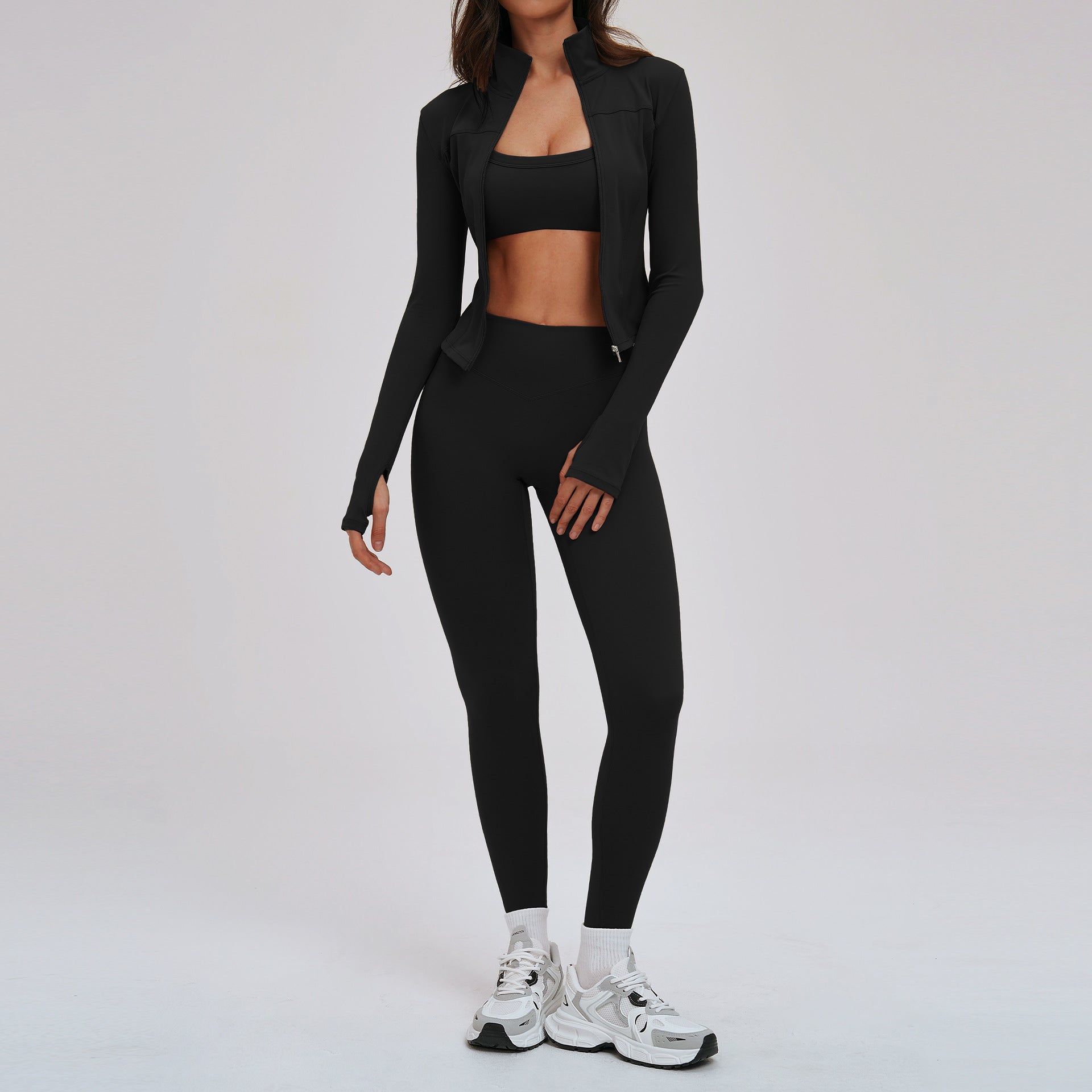 Women's wholesale Breathable sports bra 3 pieces yoga set