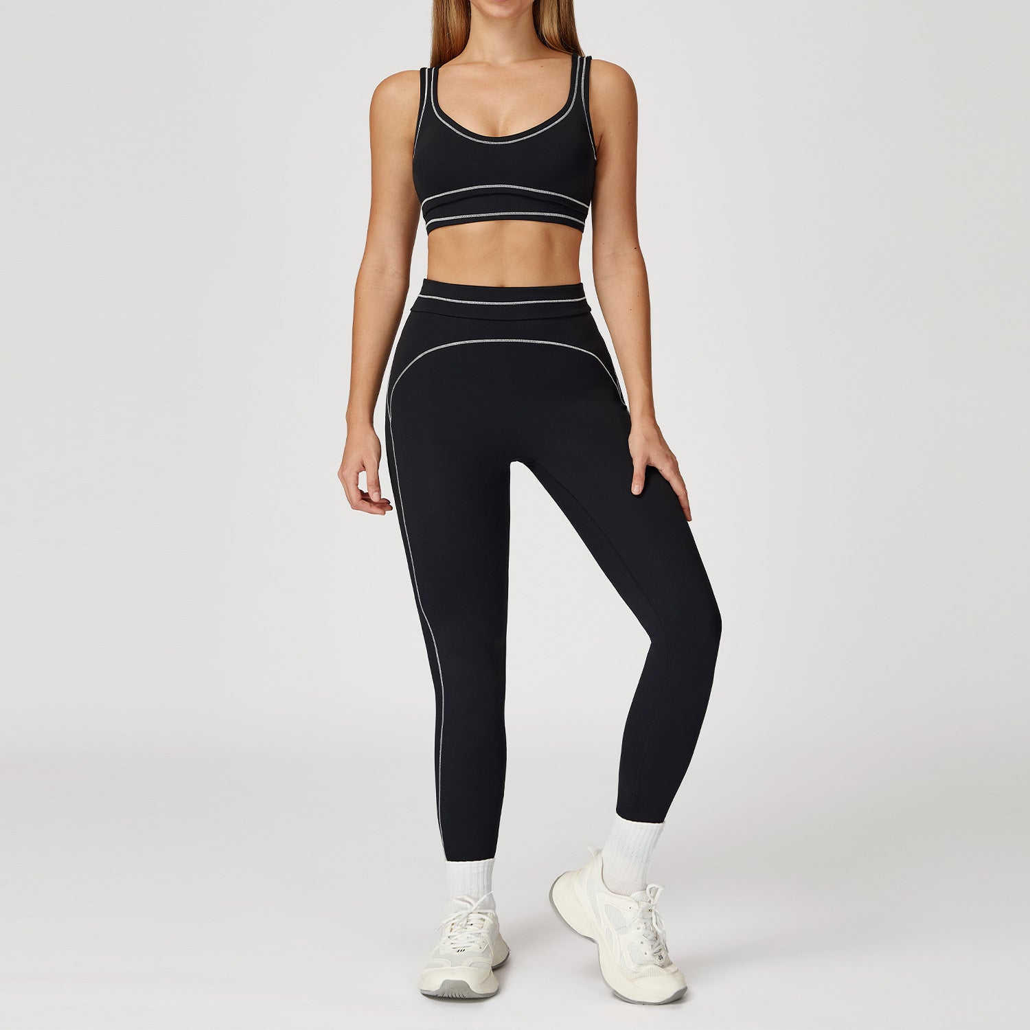 Women's hot selling sports bras with leggings fitness yoga set