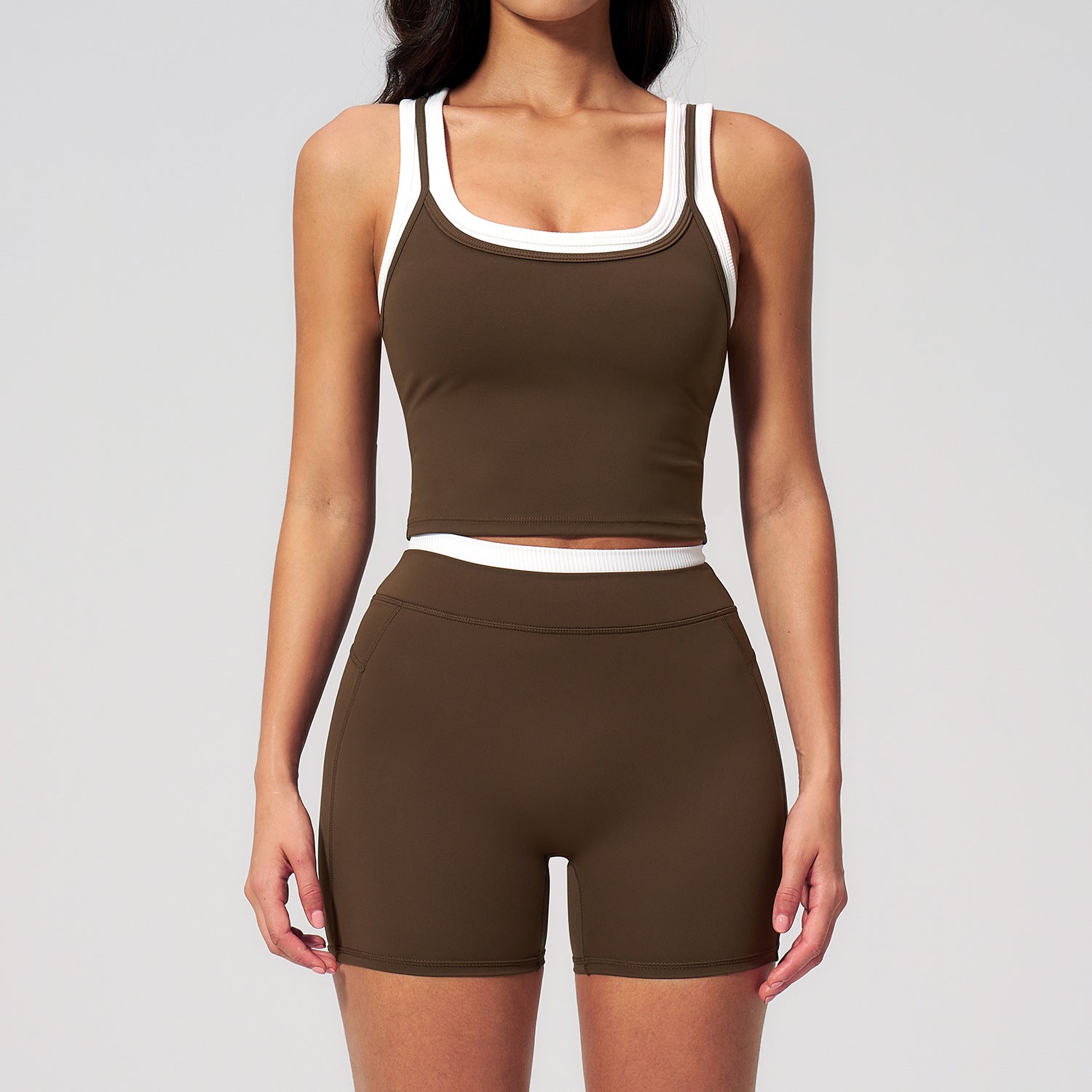 Women's Ribbed High-Waisted Versatile Fitness Sports Set