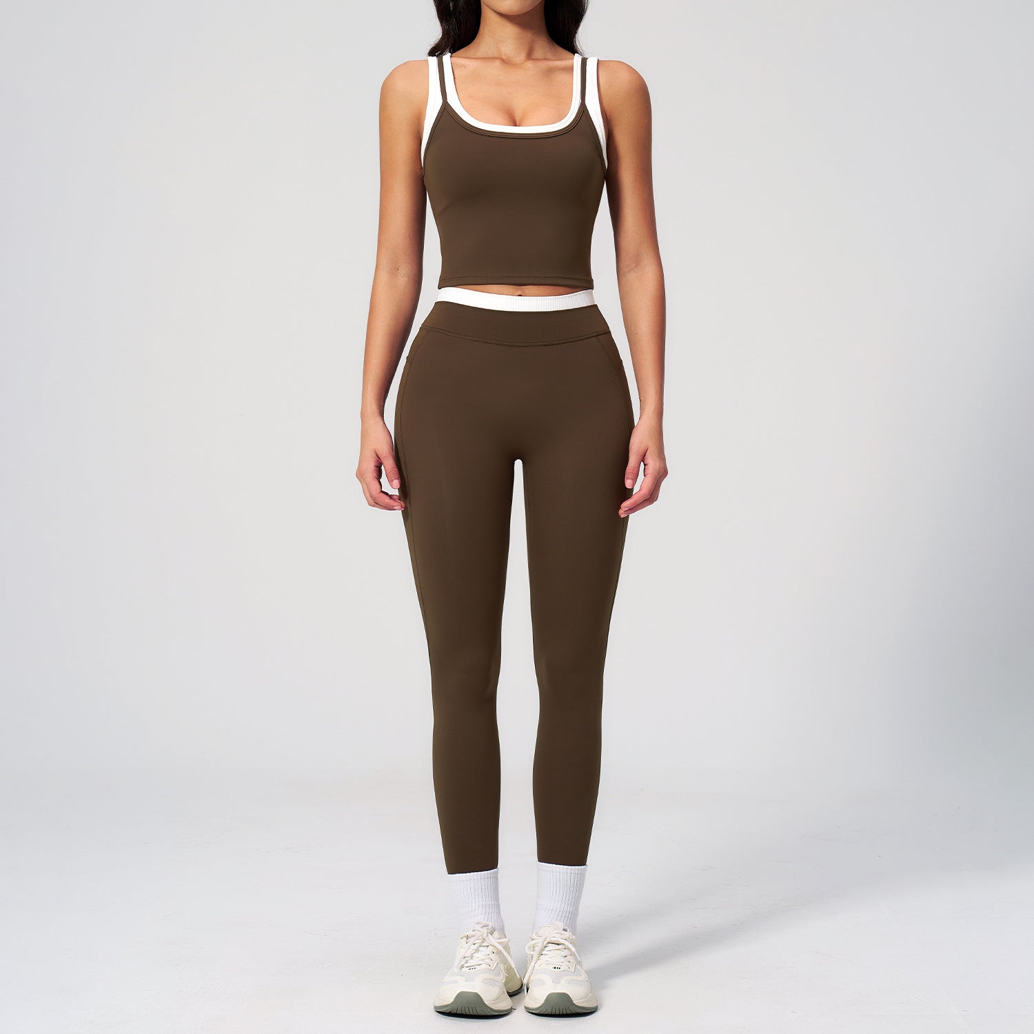 Women's Ribbed High-Waisted  Casual Versatile Fitness Sports Set