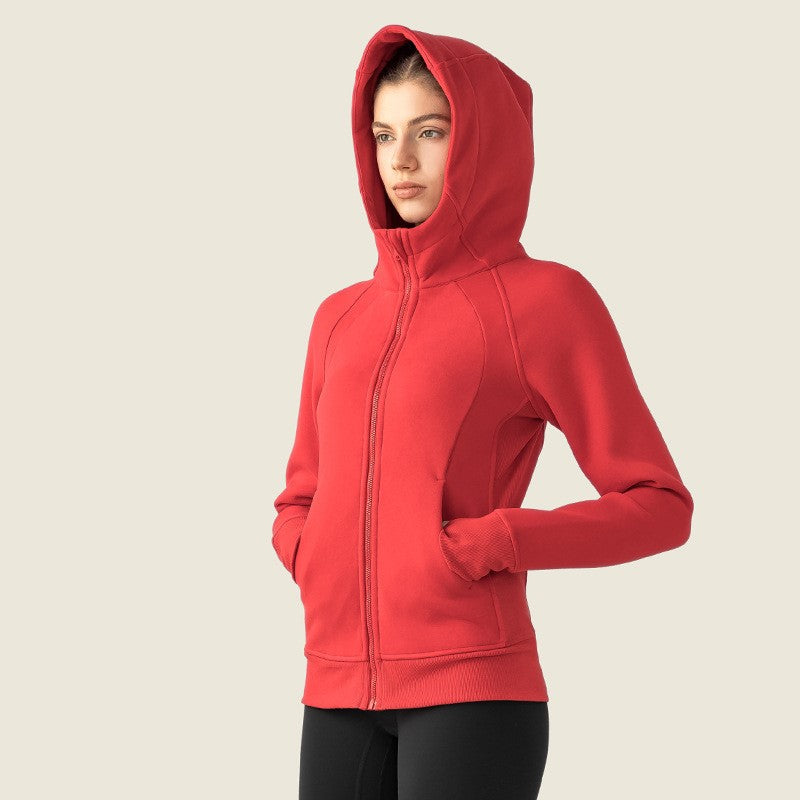 Women's New Thickened Warm Hooded Sports Coat