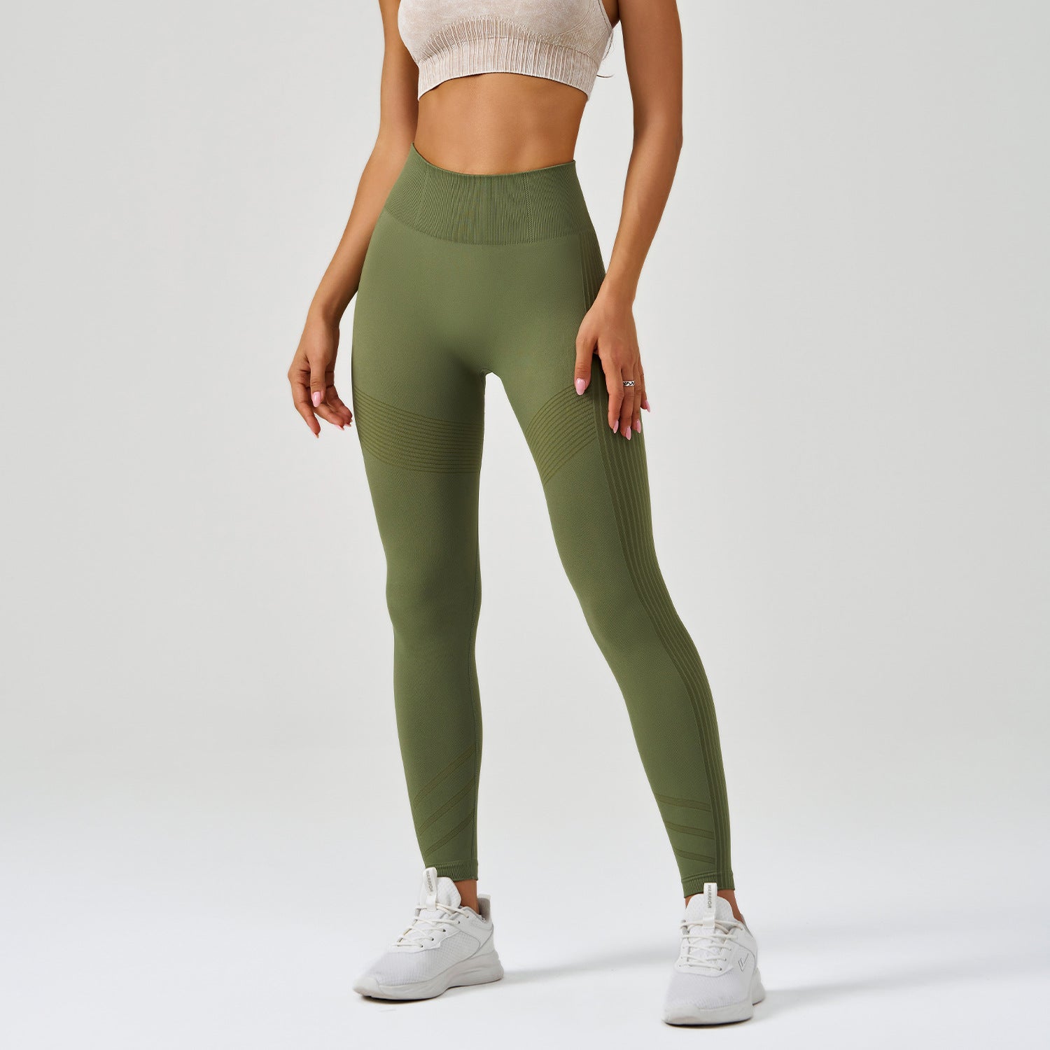 Women's Seamless Knitted Tight High Waist Sports Fitness Pants