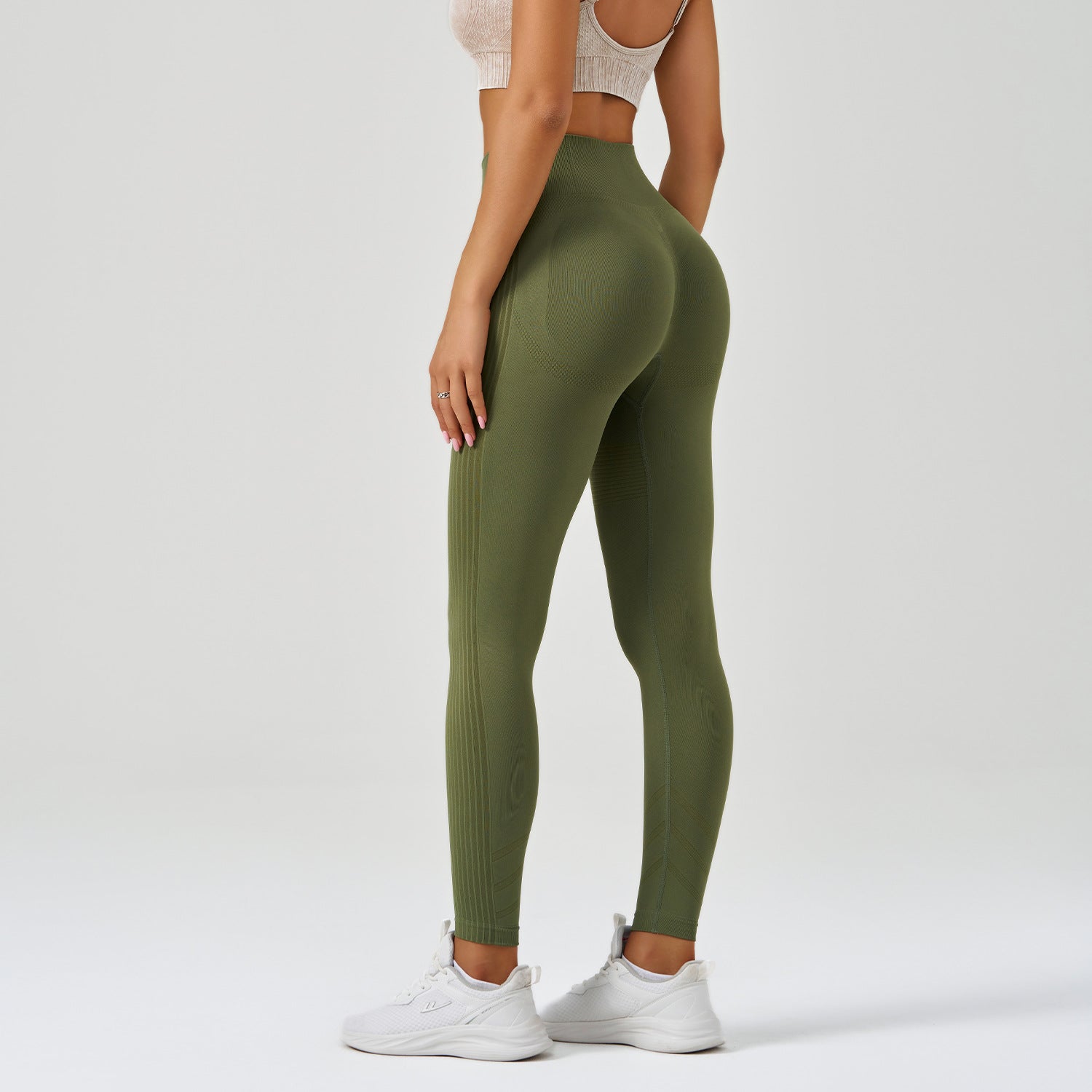 Women's Seamless Knitted Tight High Waist Sports Fitness Pants