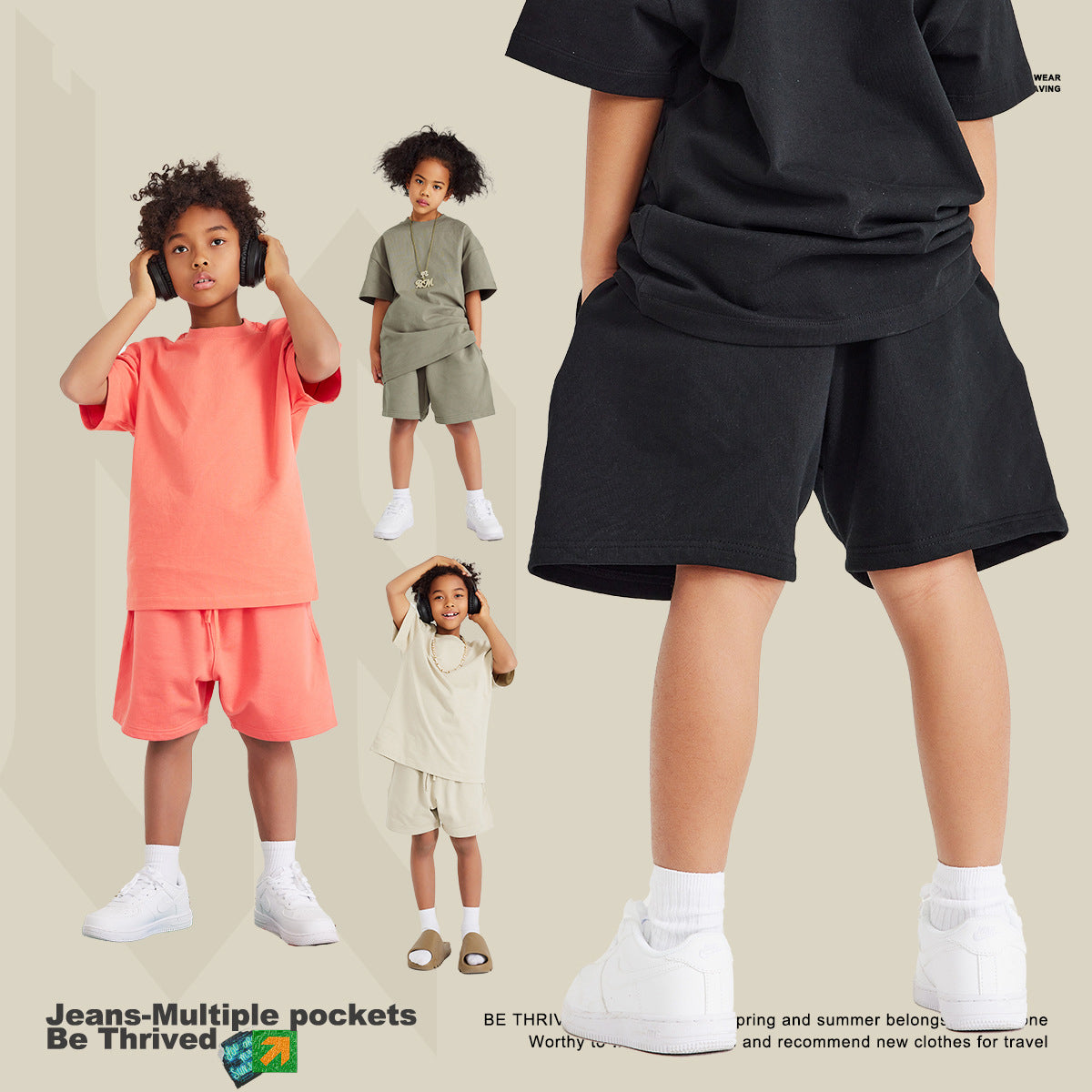 Children's Heavy Earth Color Shorts