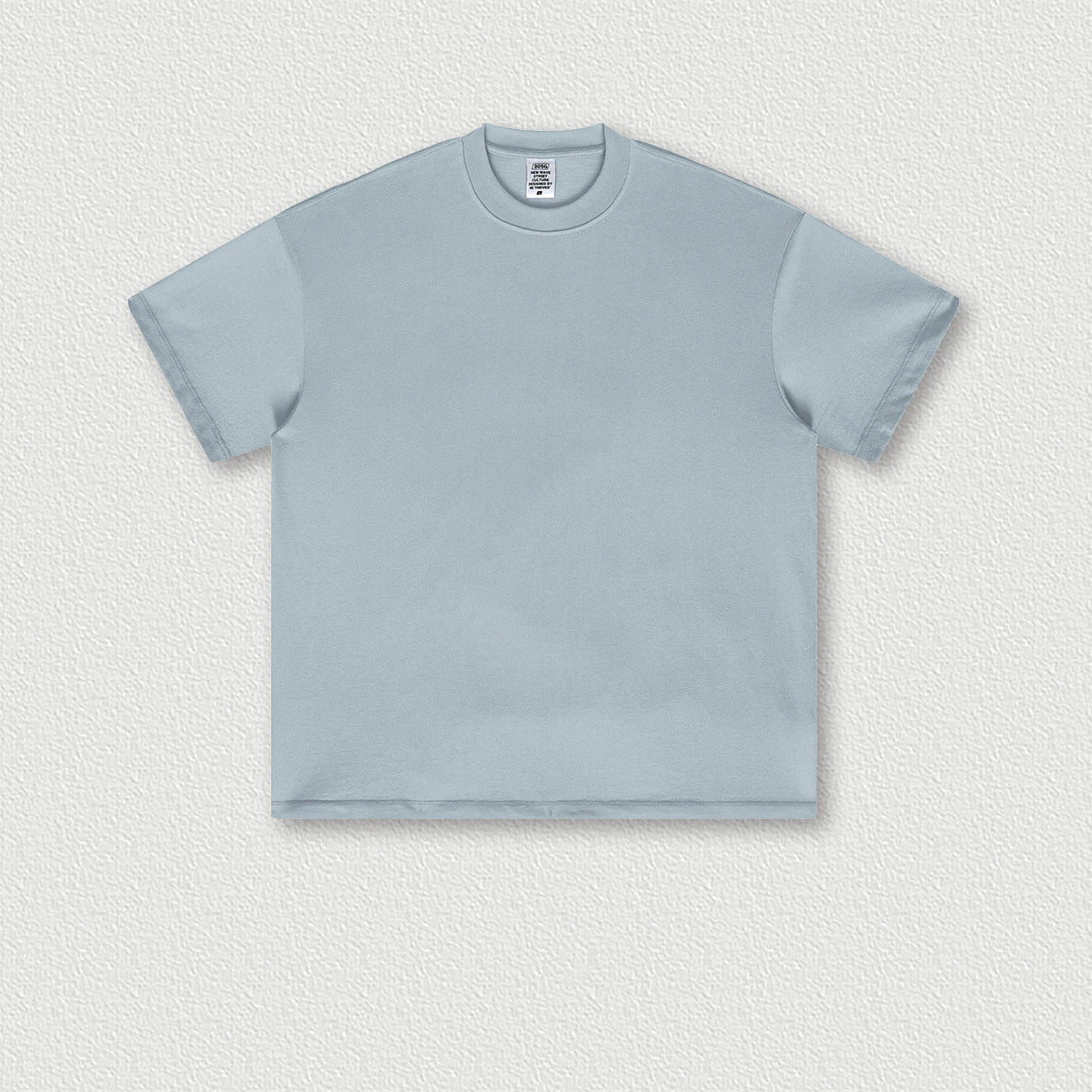 Men's Wear Spring and Summer Trendy  Solid Color Short Sleeve Loose Small Neck T-Shirt